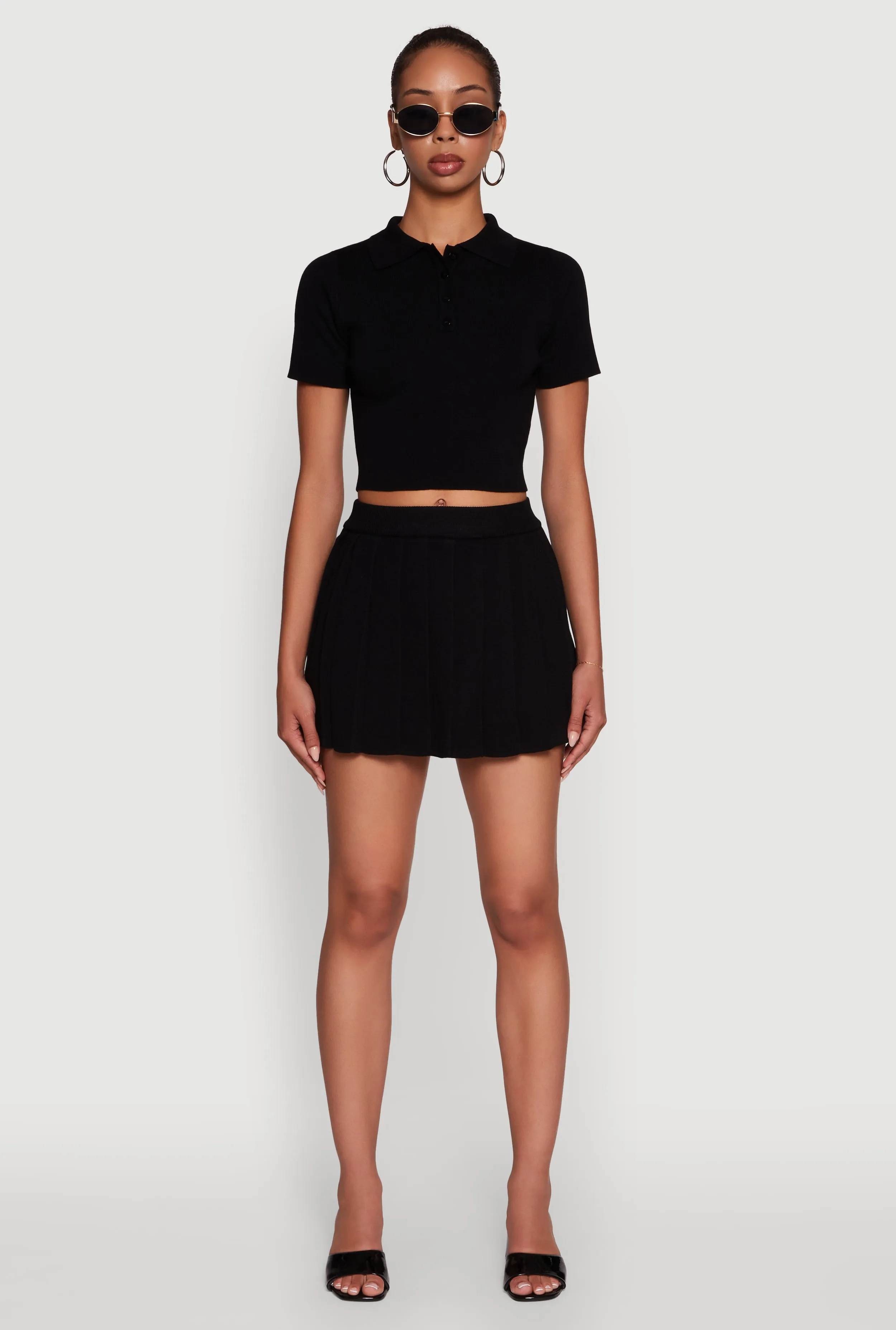 Daisy Classic Fit Short Sleeve Cropped Polo Shirt sold by Rainbow product image thumbnail 2