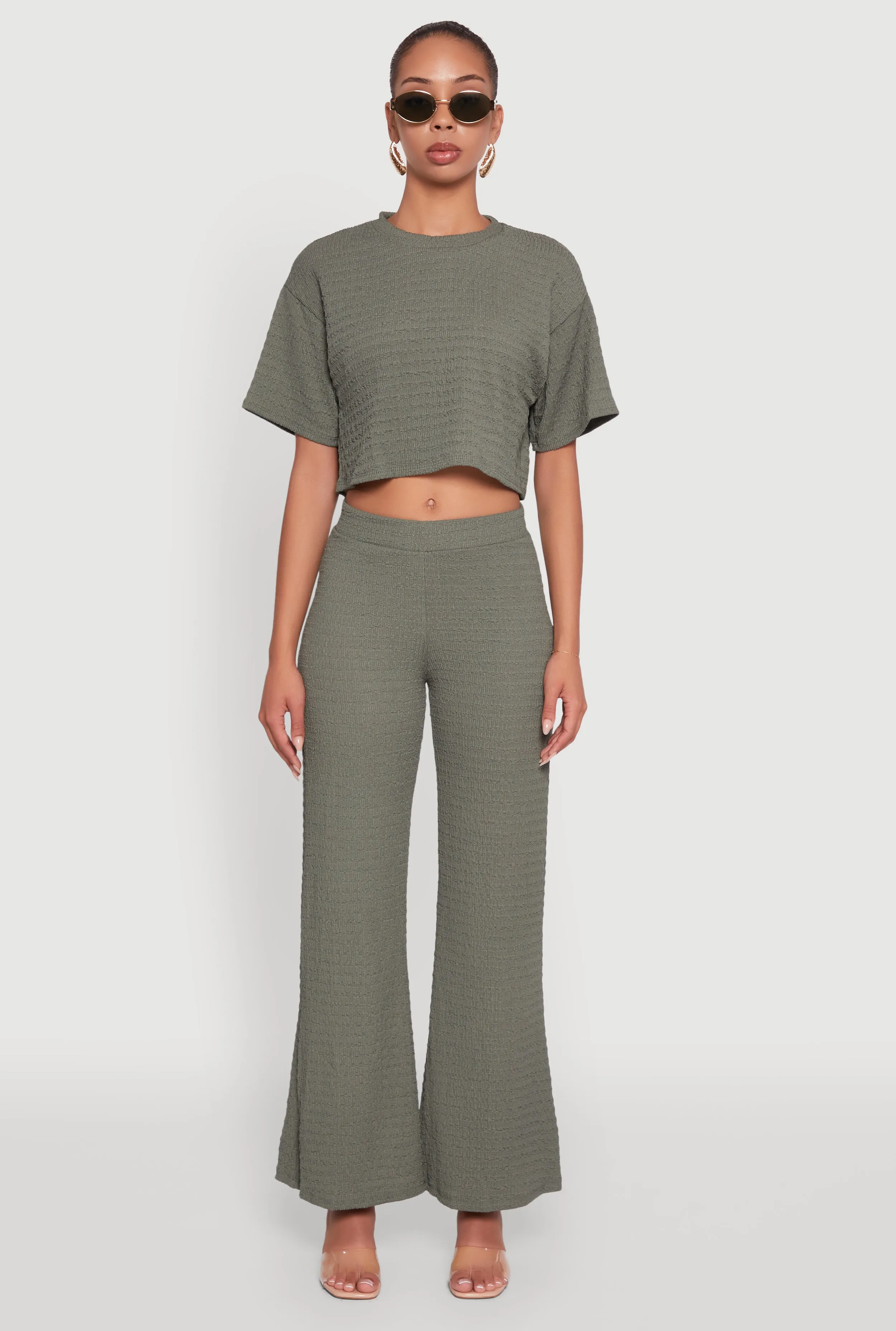 Textured Knit Wide Leg Pants sold by Rainbow product image thumbnail 2