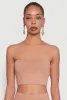 Trendy Solid Cropped Bandeau Top sold by Rainbow