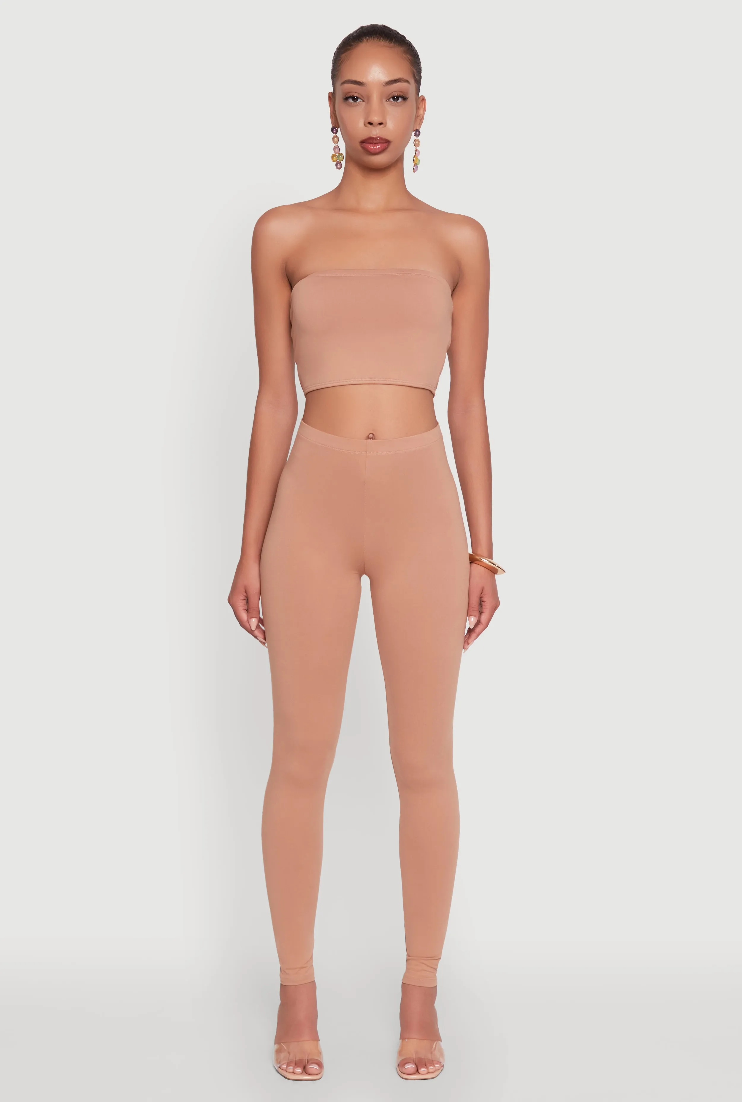 Trendy Solid Cropped Bandeau Top sold by Rainbow product image thumbnail 3