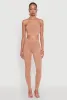 Trendy Solid Cropped Bandeau Top sold by Rainbow
