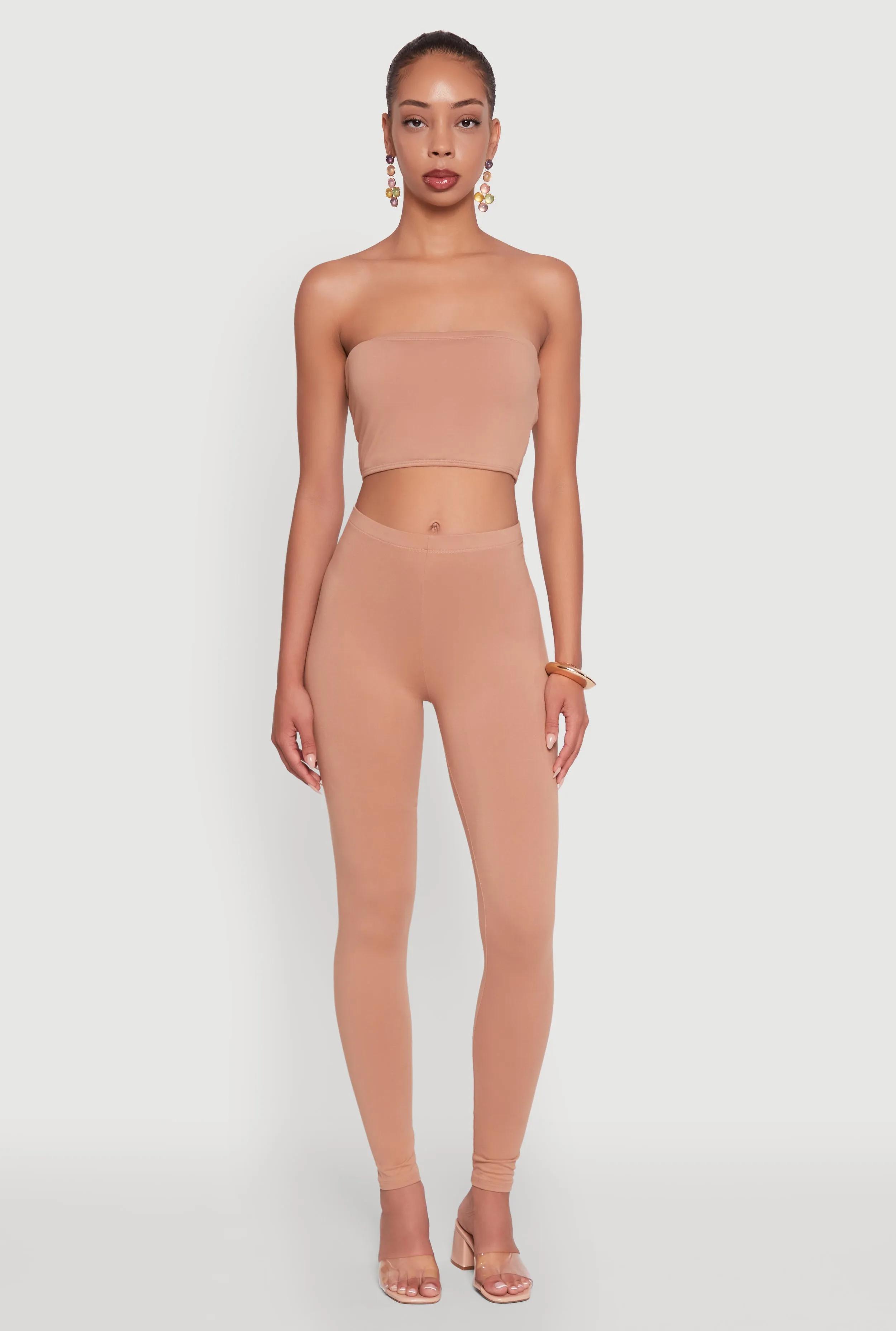 Trendy Solid Cropped Bandeau Top sold by Rainbow product image thumbnail 2