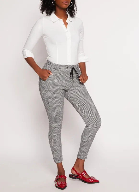 Houndstooth Drawstring Dress Pants sold by Rainbow