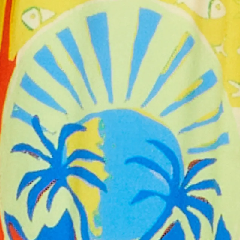 Printed Pattern Tie Front Crop Button Front Blouse sold by Rainbow product image thumbnail 4