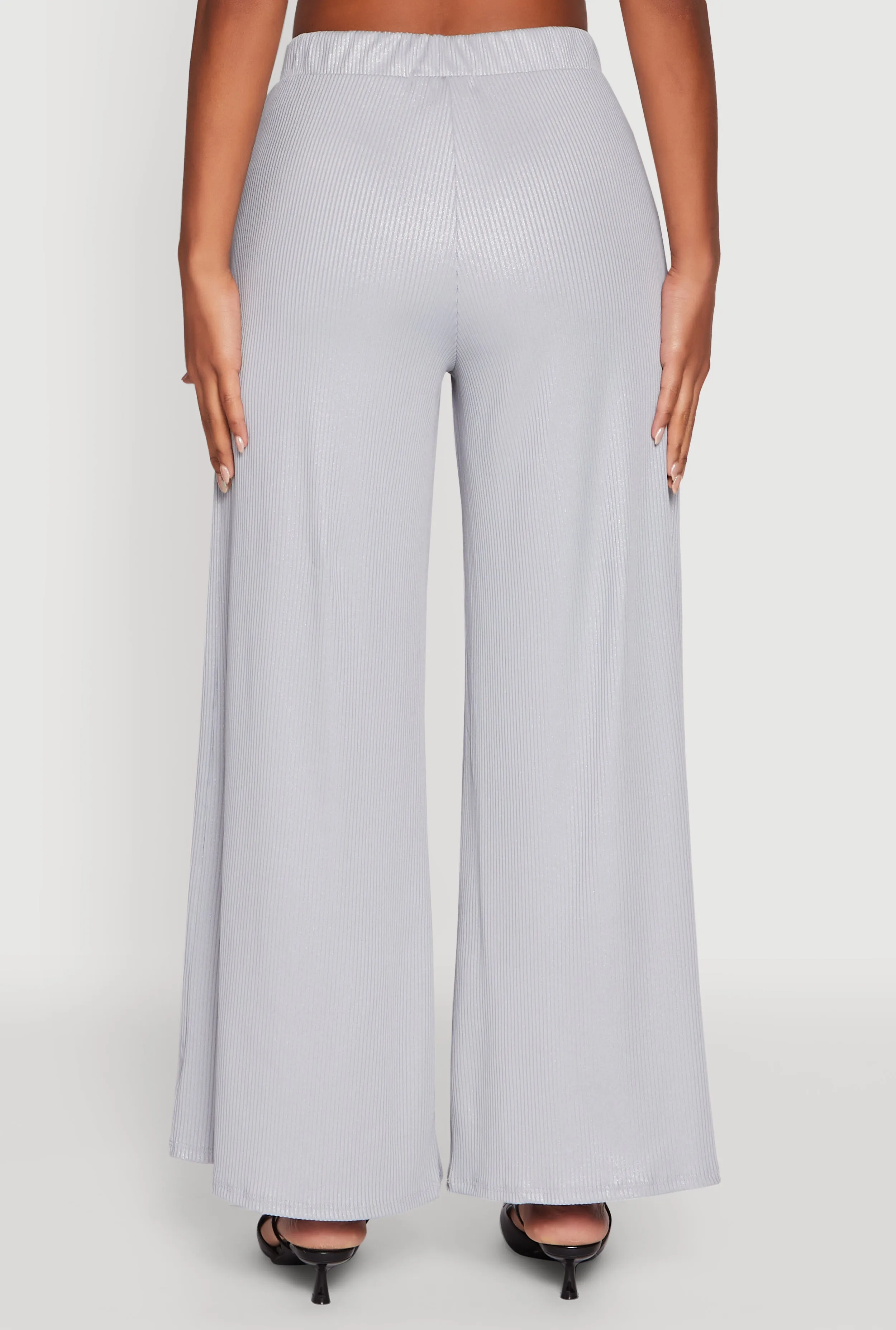 Lurex Ribbed Knit High Waisted Pants sold by Rainbow product image thumbnail 5