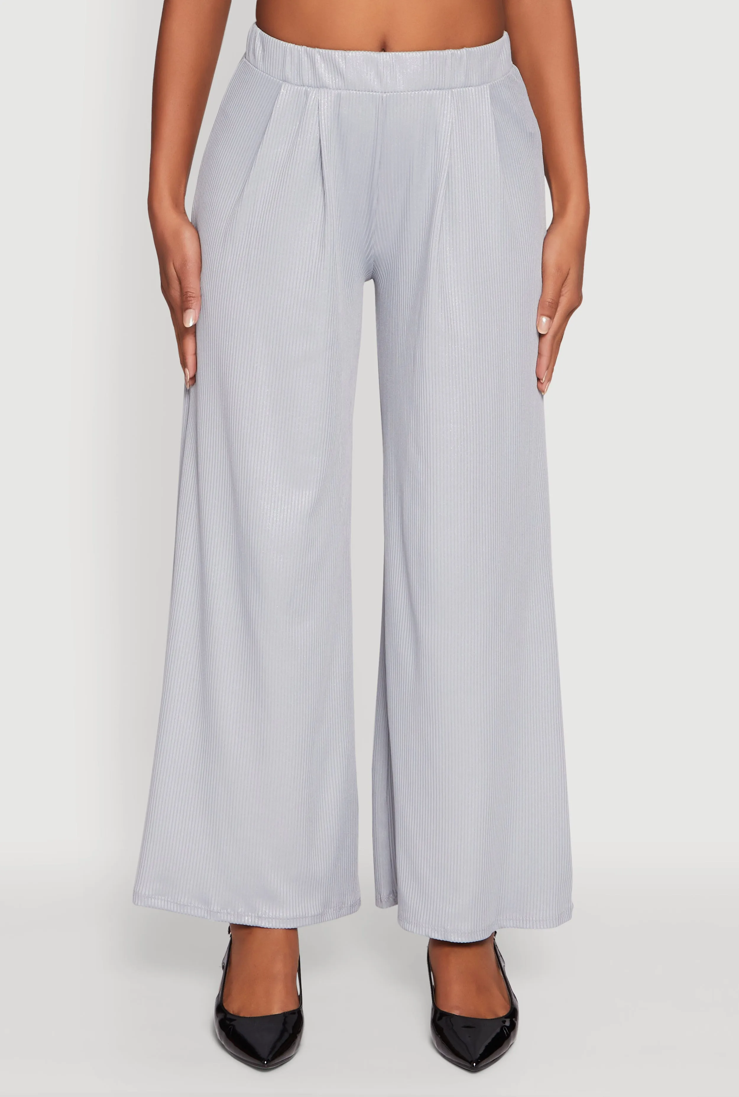 Lurex Ribbed Knit High Waisted Pants sold by Rainbow product image thumbnail 3