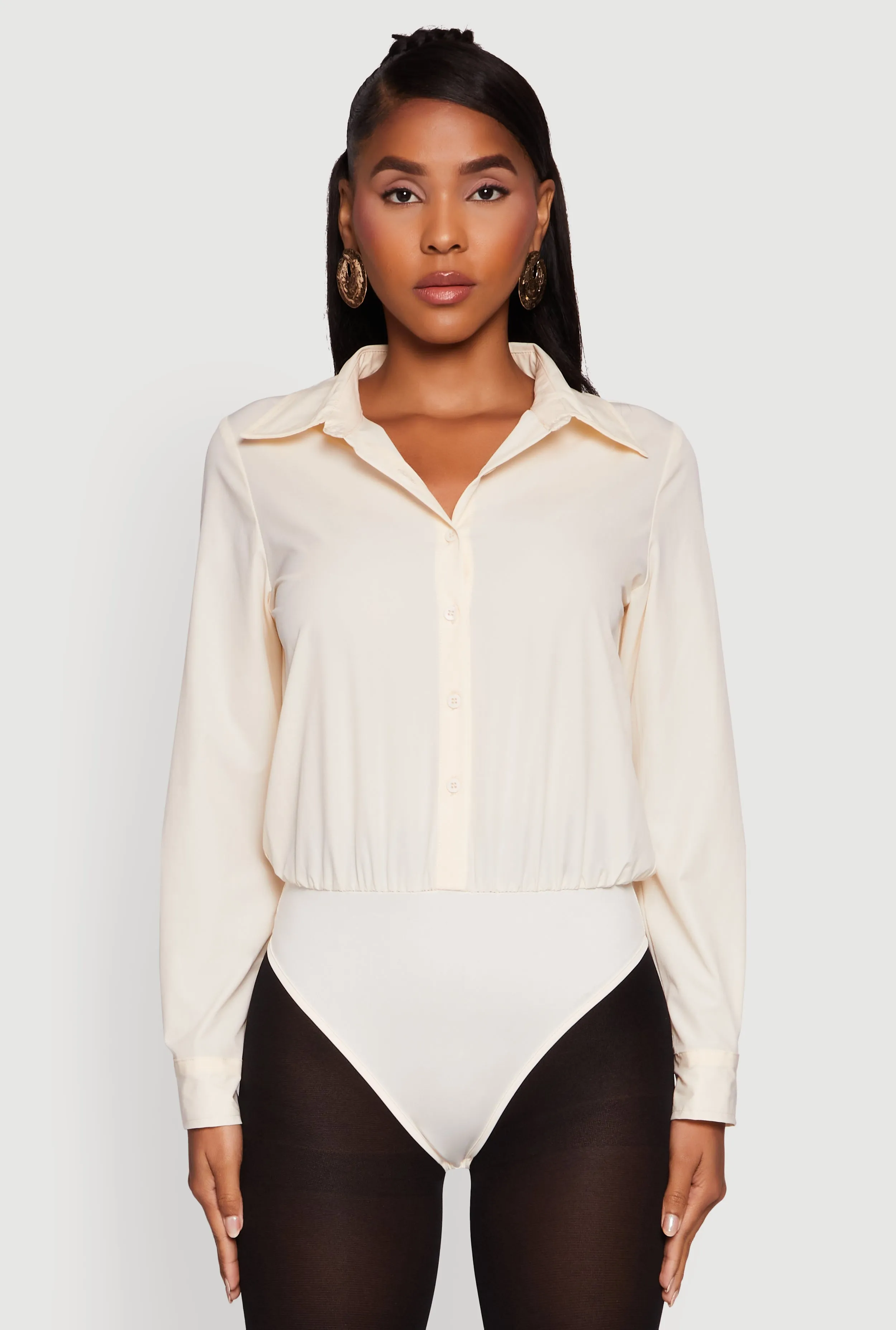 Daisy Collared Button Front Thong Bodysuit sold by Rainbow product image thumbnail 2