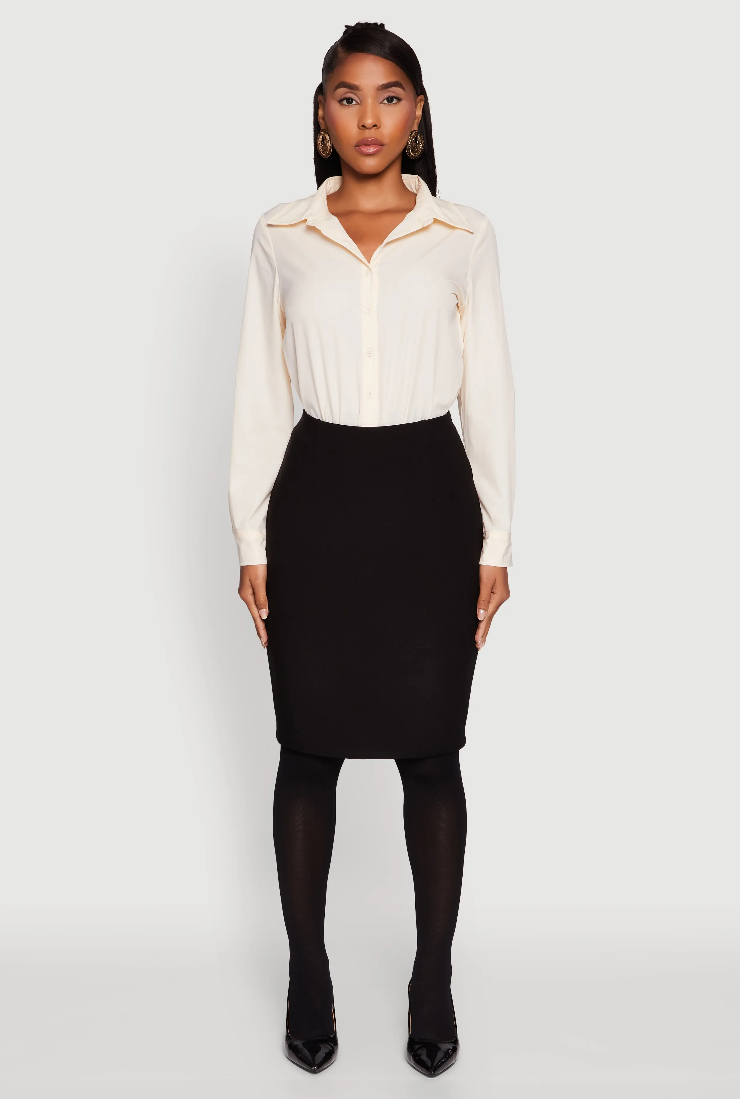 Daisy Collared Button Front Thong Bodysuit sold by Rainbow product image thumbnail 3