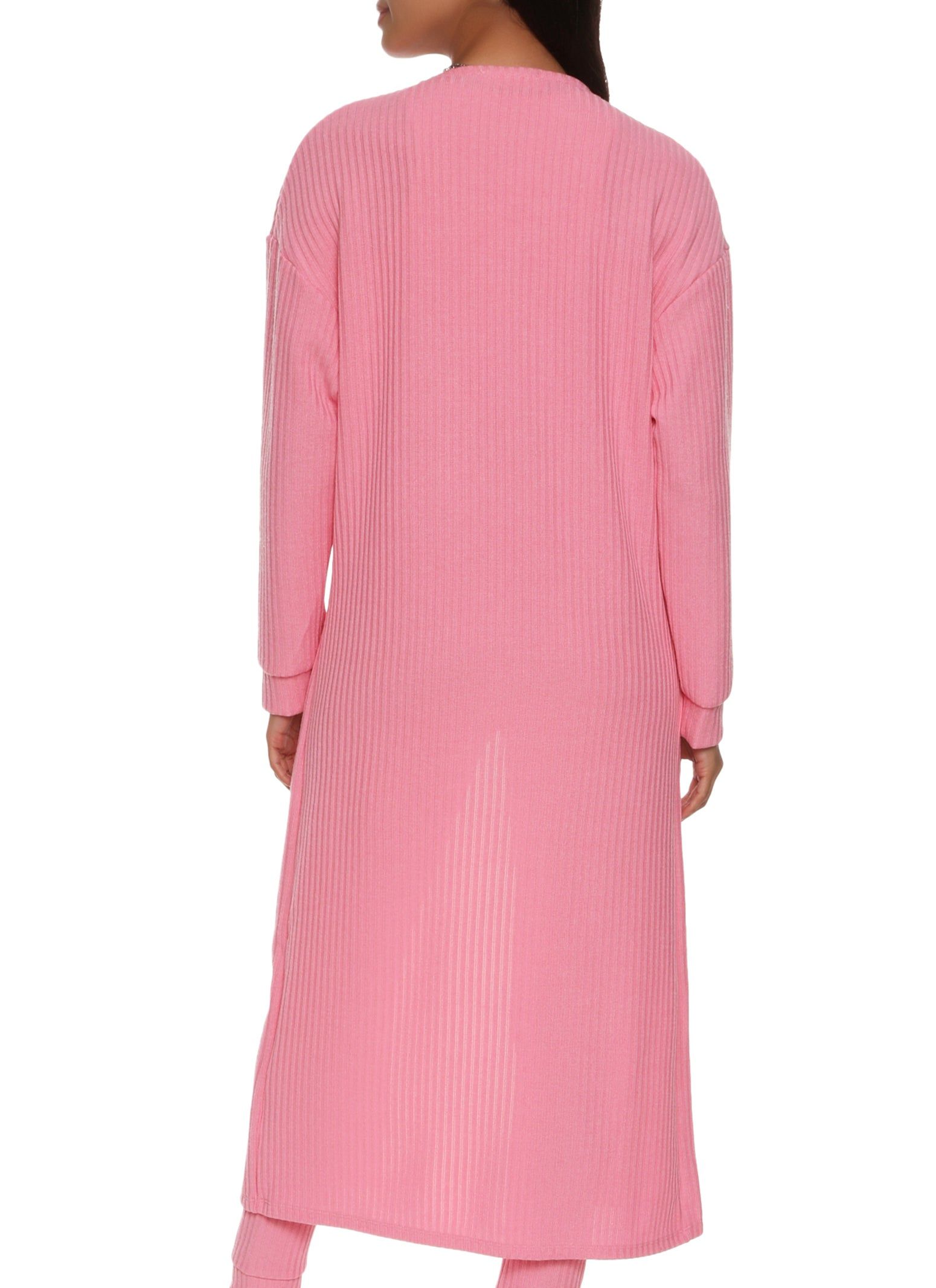 Ribbed Knit Open Front Long Cardigan sold by Rainbow product image thumbnail 3