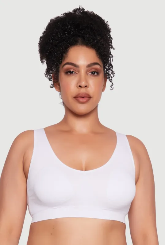 Plus Size Seamless Sports Bra with Removable Padding sold by Rainbow