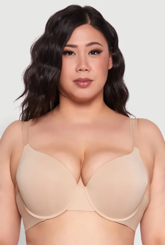 Plus Size Padded Push Up Plunge Bra sold by Rainbow