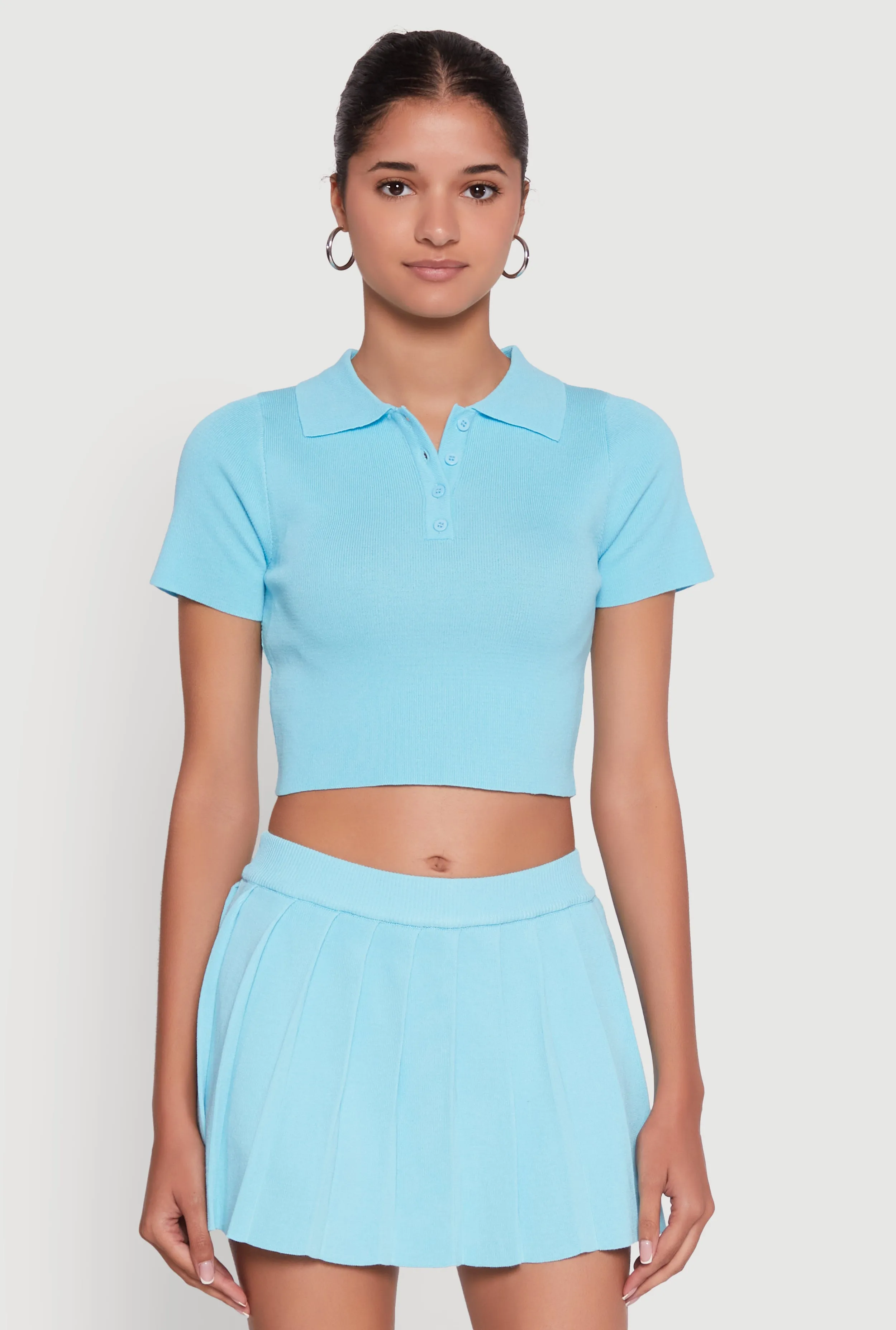Daisy Classic Fit Short Sleeve Cropped Polo Shirt sold by Rainbow