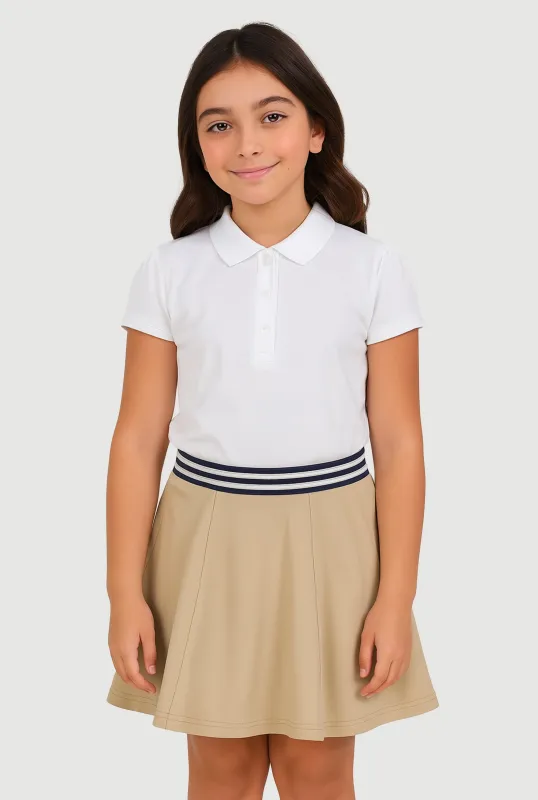 French Toast Girls 7-14 Varsity Stripe Waistband Skort sold by Rainbow