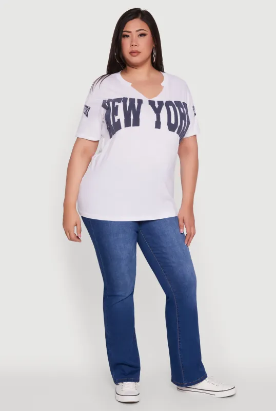 Plus Size New York Graphic Print Tee sold by Rainbow