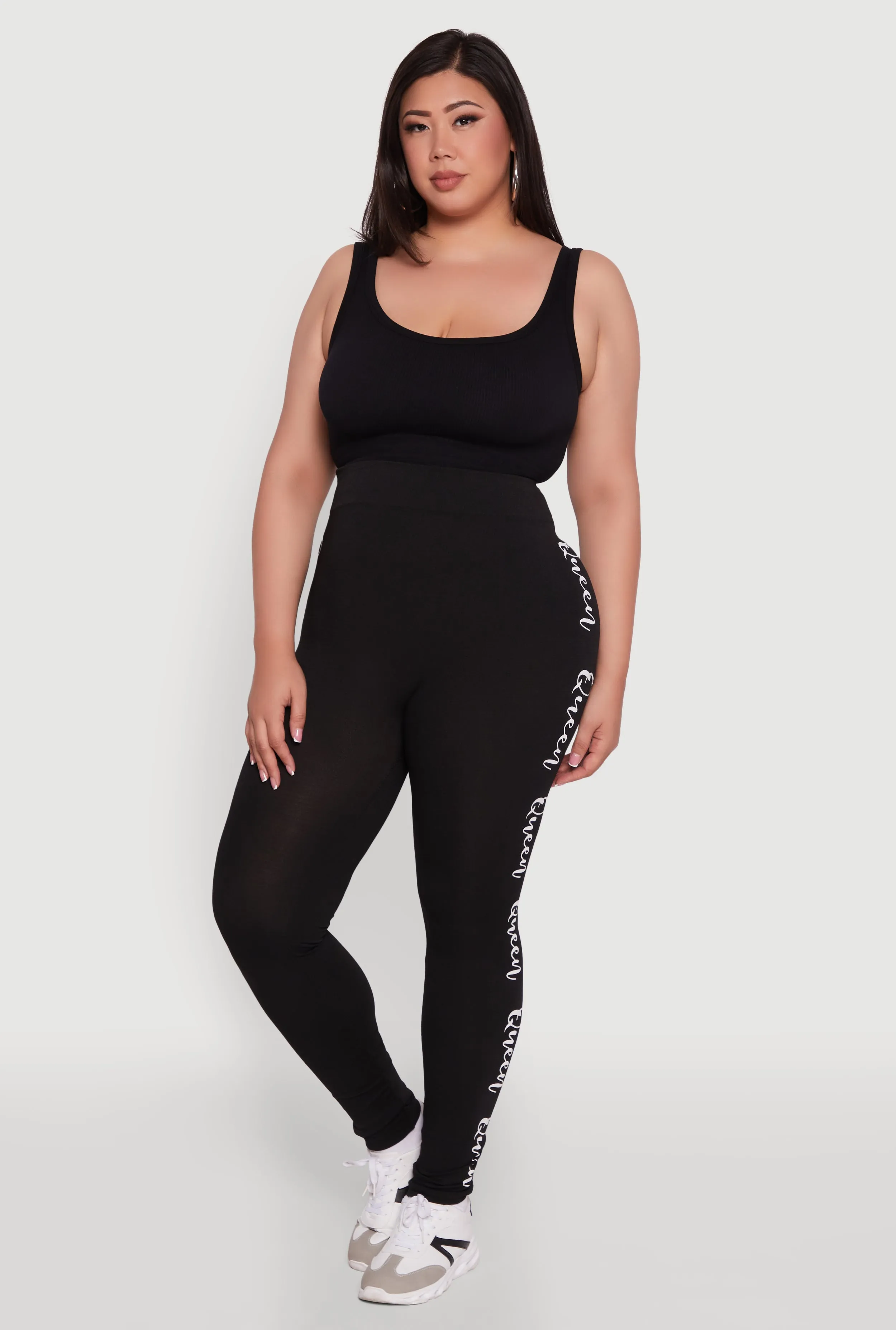 Plus Size Queen Graphic High Waisted Leggings sold by Rainbow