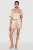 Chic Satin High Waisted Shorts sold by Rainbow