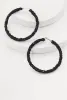 Metallic Rhinestone Hoop Earrings sold by Rainbow