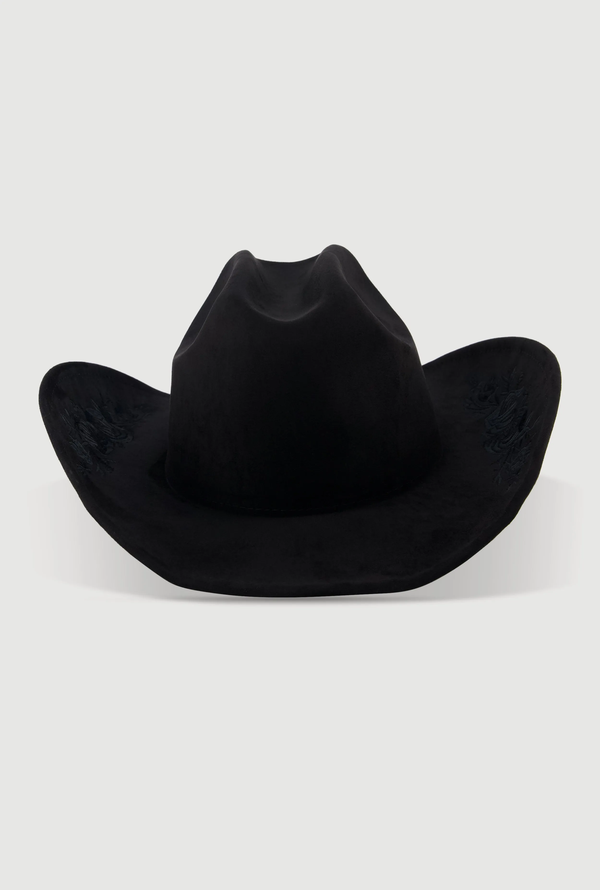 Faux Suede Floral Embroidered Cowboy Hat sold by Rainbow product image thumbnail 3