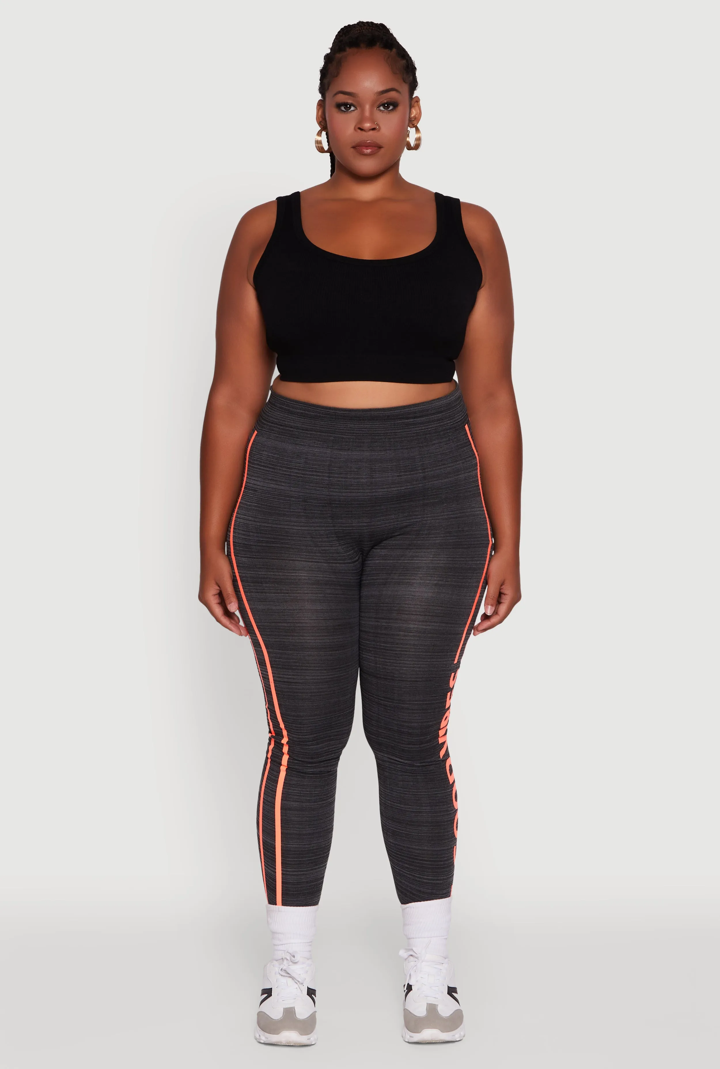 Plus Size High Waisted Good Vibes Leggings sold by Rainbow product image thumbnail 2