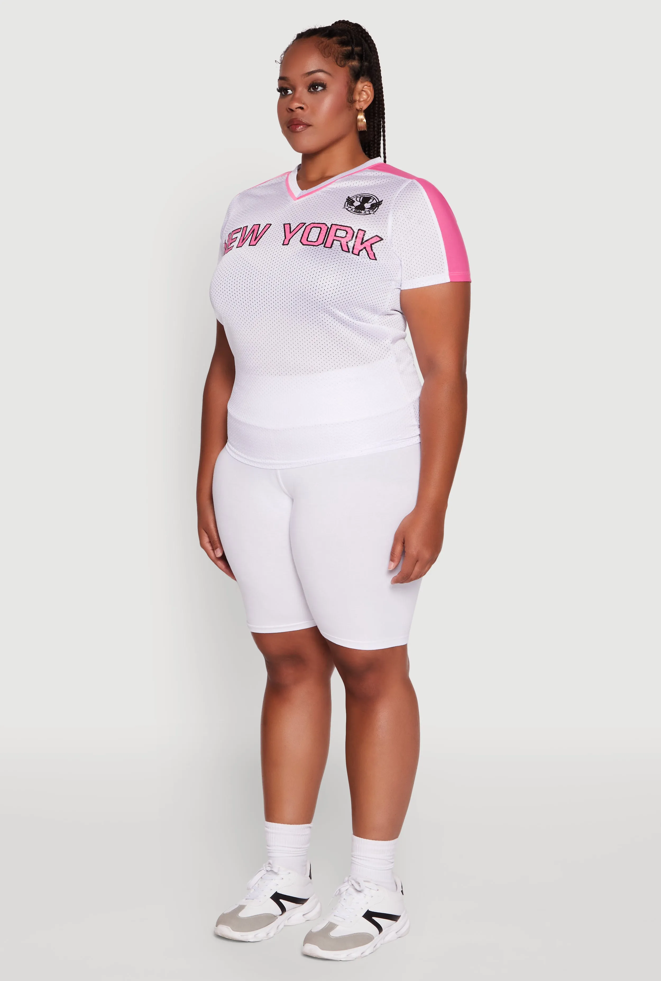 Plus Size Trendy V-Neck New York Graphic Jersey sold by Rainbow product image thumbnail 5