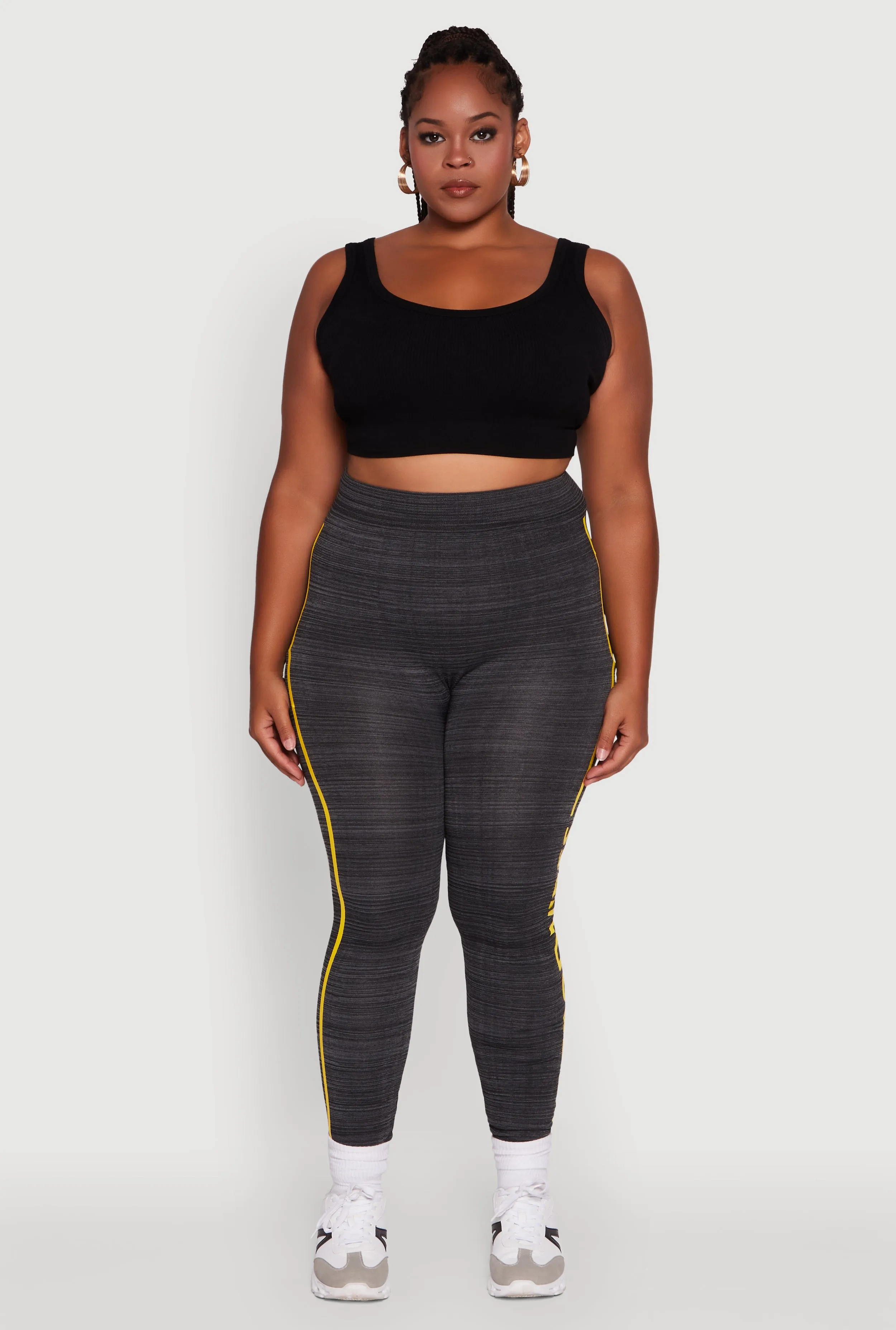 Plus Size High Waisted Good Vibes Leggings sold by Rainbow product image thumbnail 2