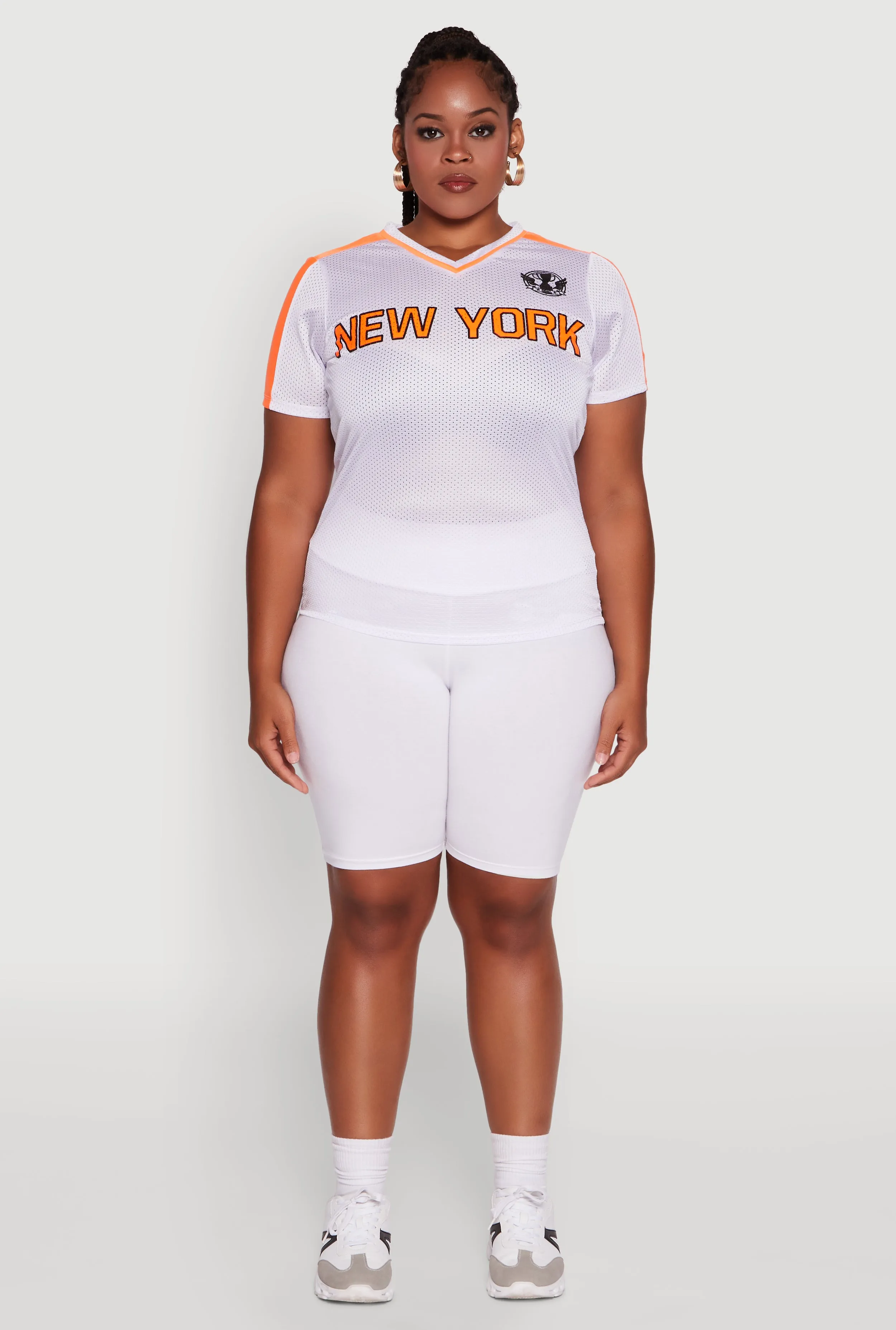 Plus Size Trendy V-Neck New York Graphic Jersey sold by Rainbow product image thumbnail 3