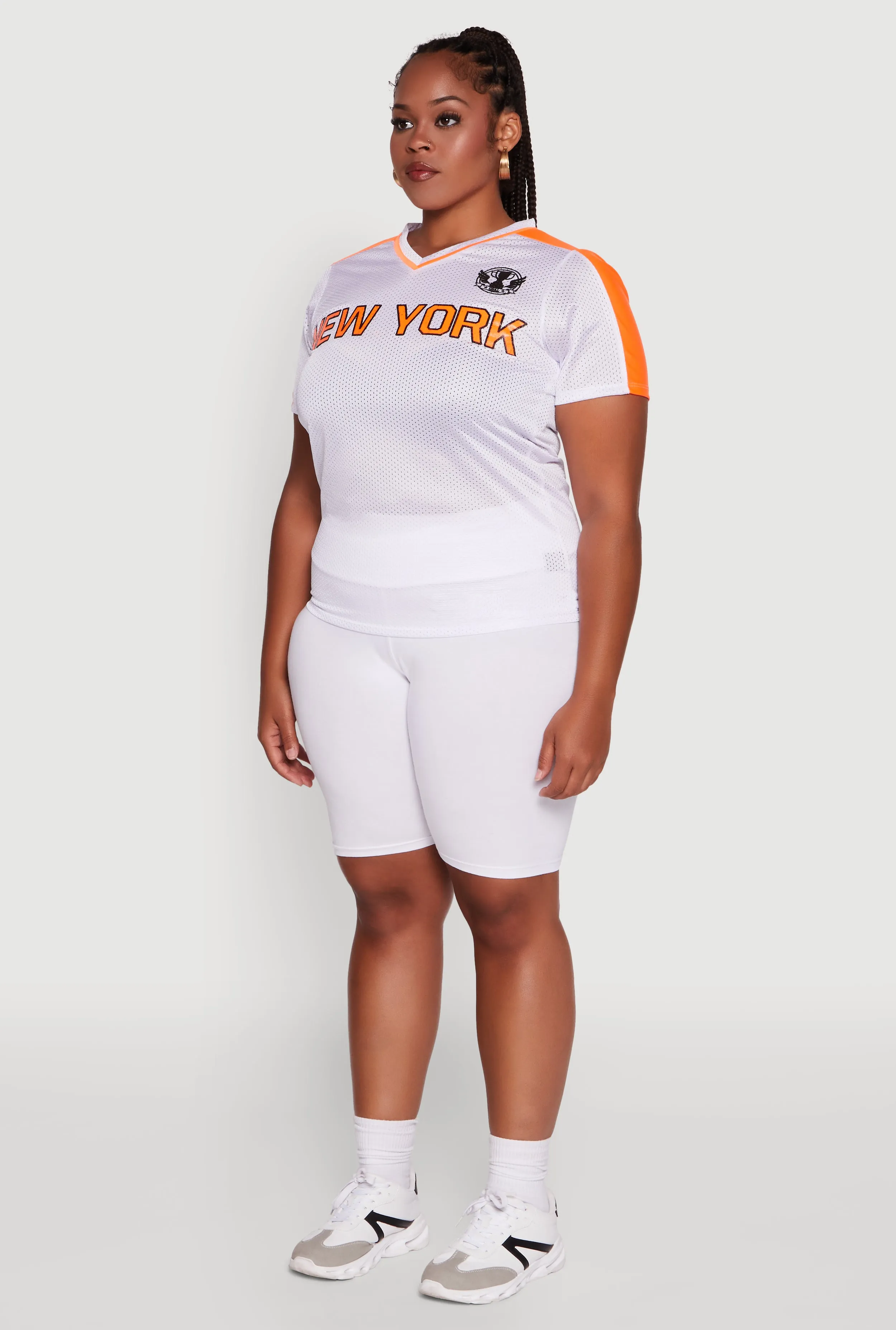 Plus Size Trendy V-Neck New York Graphic Jersey sold by Rainbow product image thumbnail 5