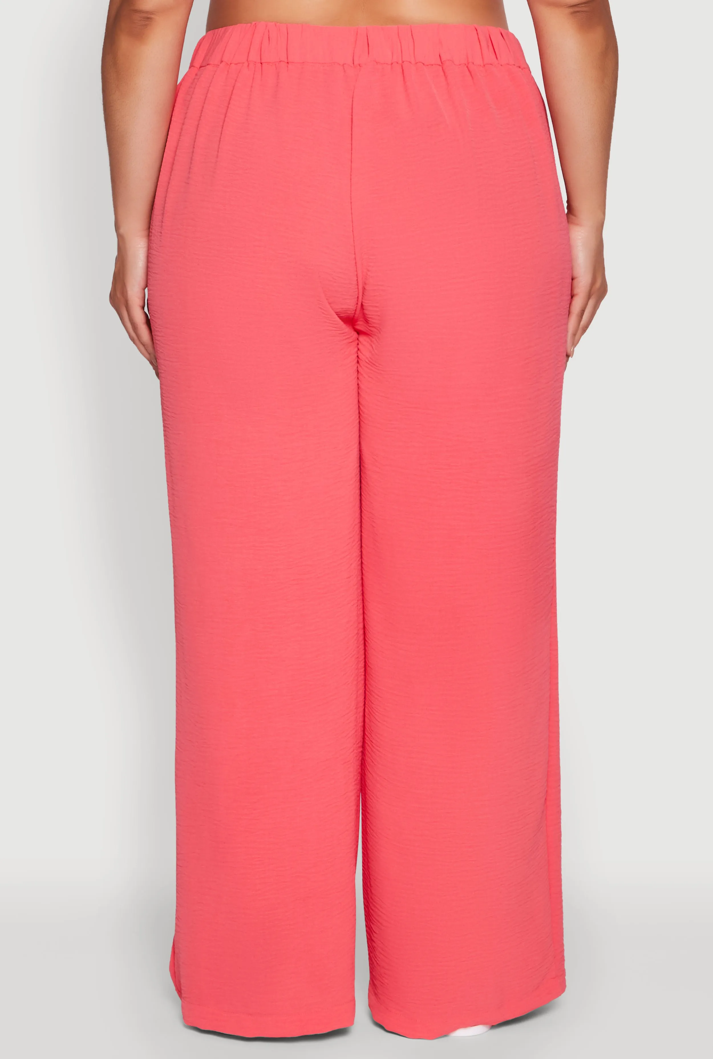 Plus Size Crepe Knit High Waisted Wide Leg Pants sold by Rainbow product image thumbnail 5