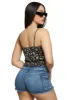Satin Floral Smocked Tie Front Cami sold by Rainbow
