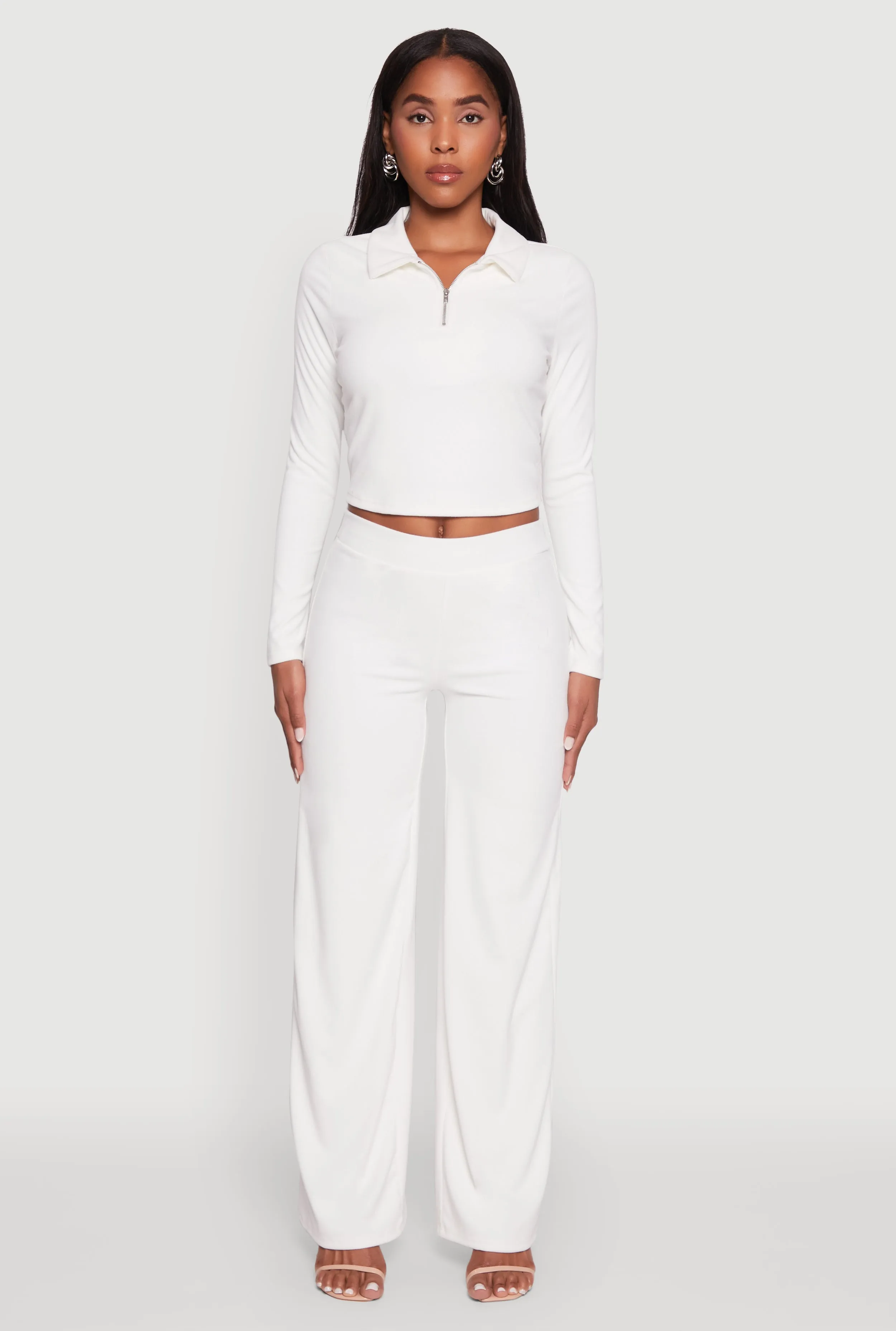 Brushed Knit Pull On Straight Leg Pants sold by Rainbow