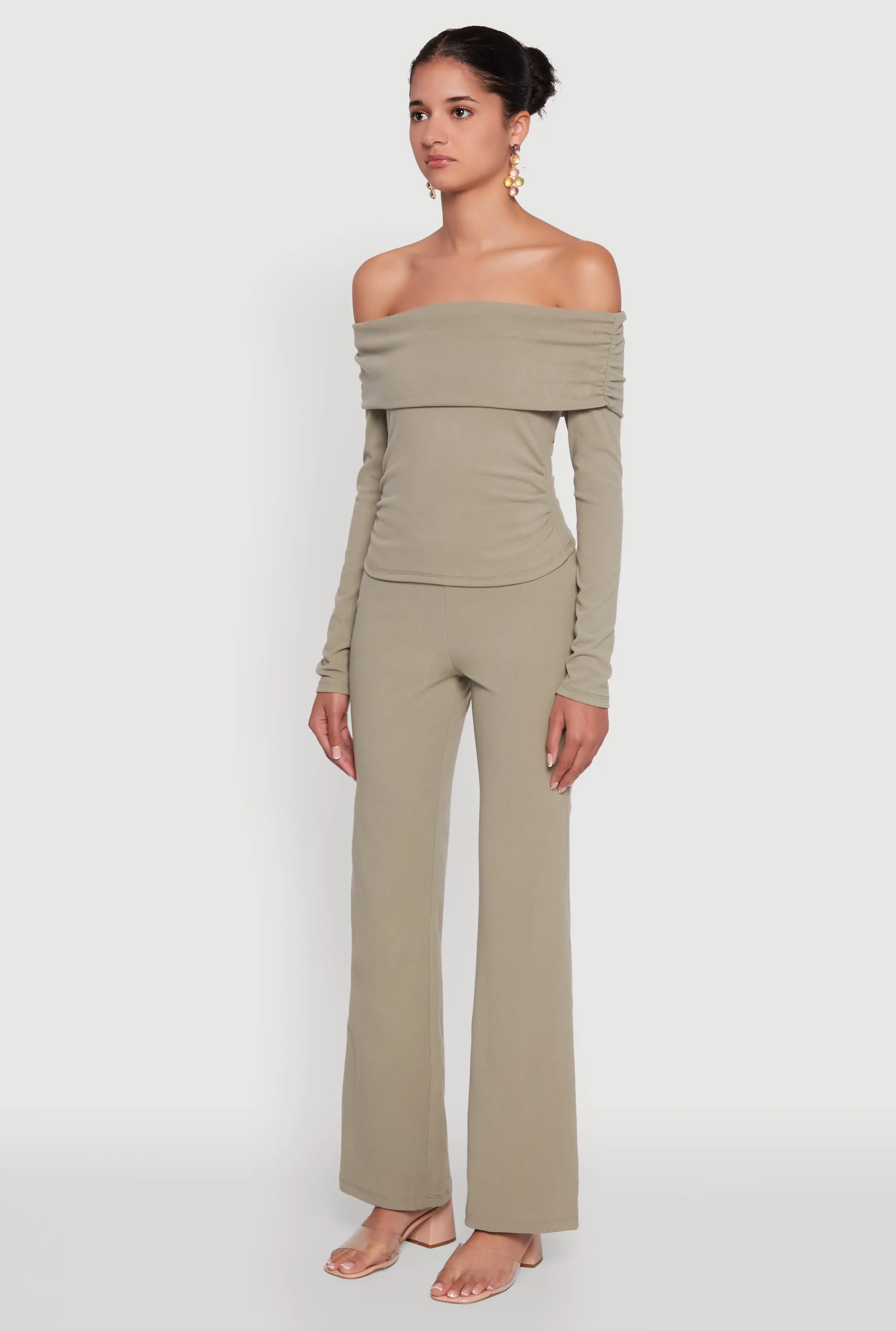 Haute Monde Fold Over Off The Shoulder Top sold by Rainbow product image thumbnail 5