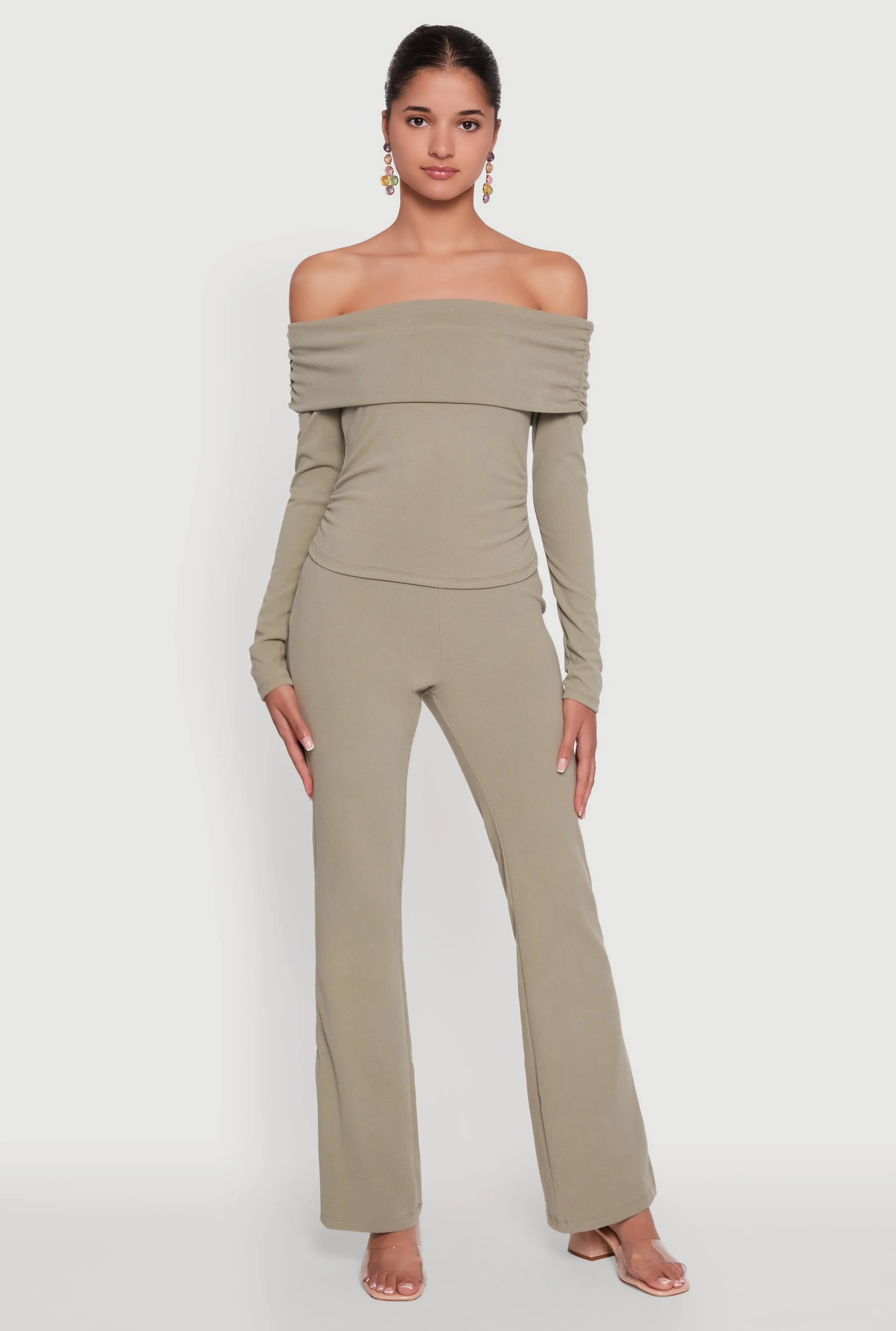 Haute Monde Brushed Knit Boot Cut Pants sold by Rainbow