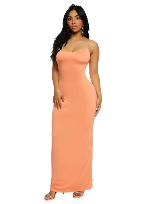 Haute Monde Spaghetti Strap Cami Maxi Slip Dress sold by Rainbow