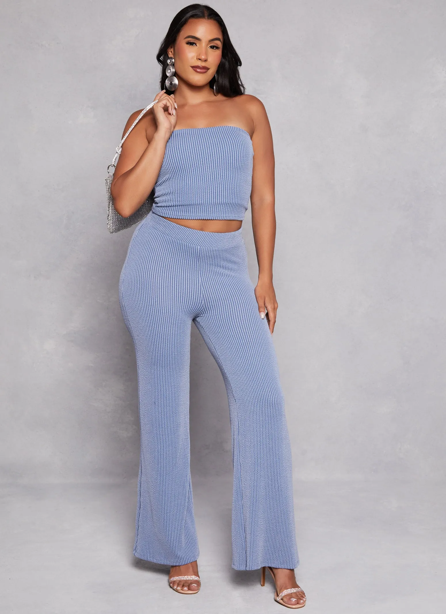 Rib Knit Cropped Tube Top sold by Rainbow product image thumbnail 2