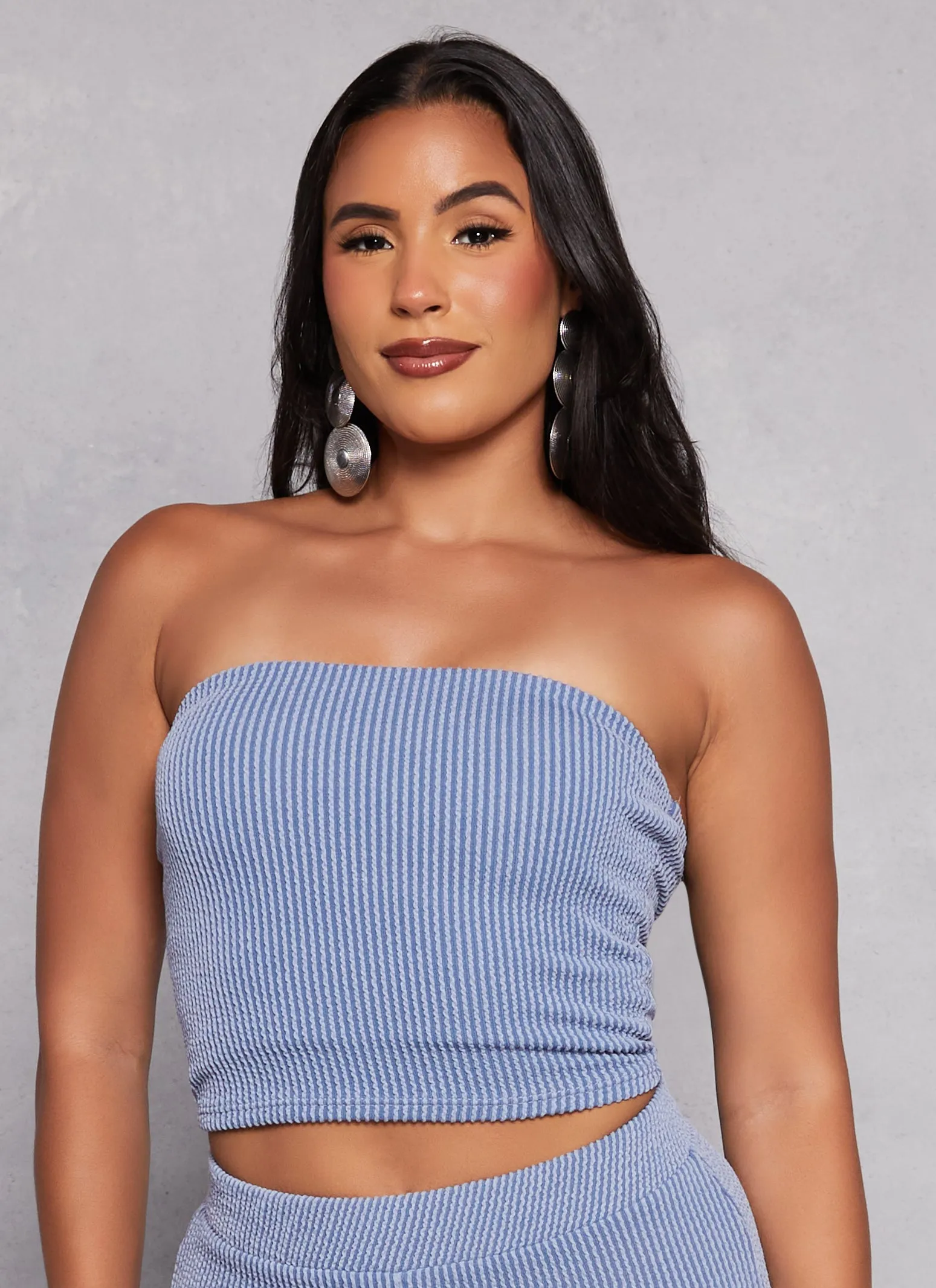 Rib Knit Cropped Tube Top sold by Rainbow