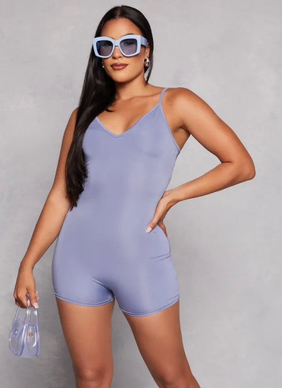 Daisy Sleeveless V Neck Romper sold by Rainbow