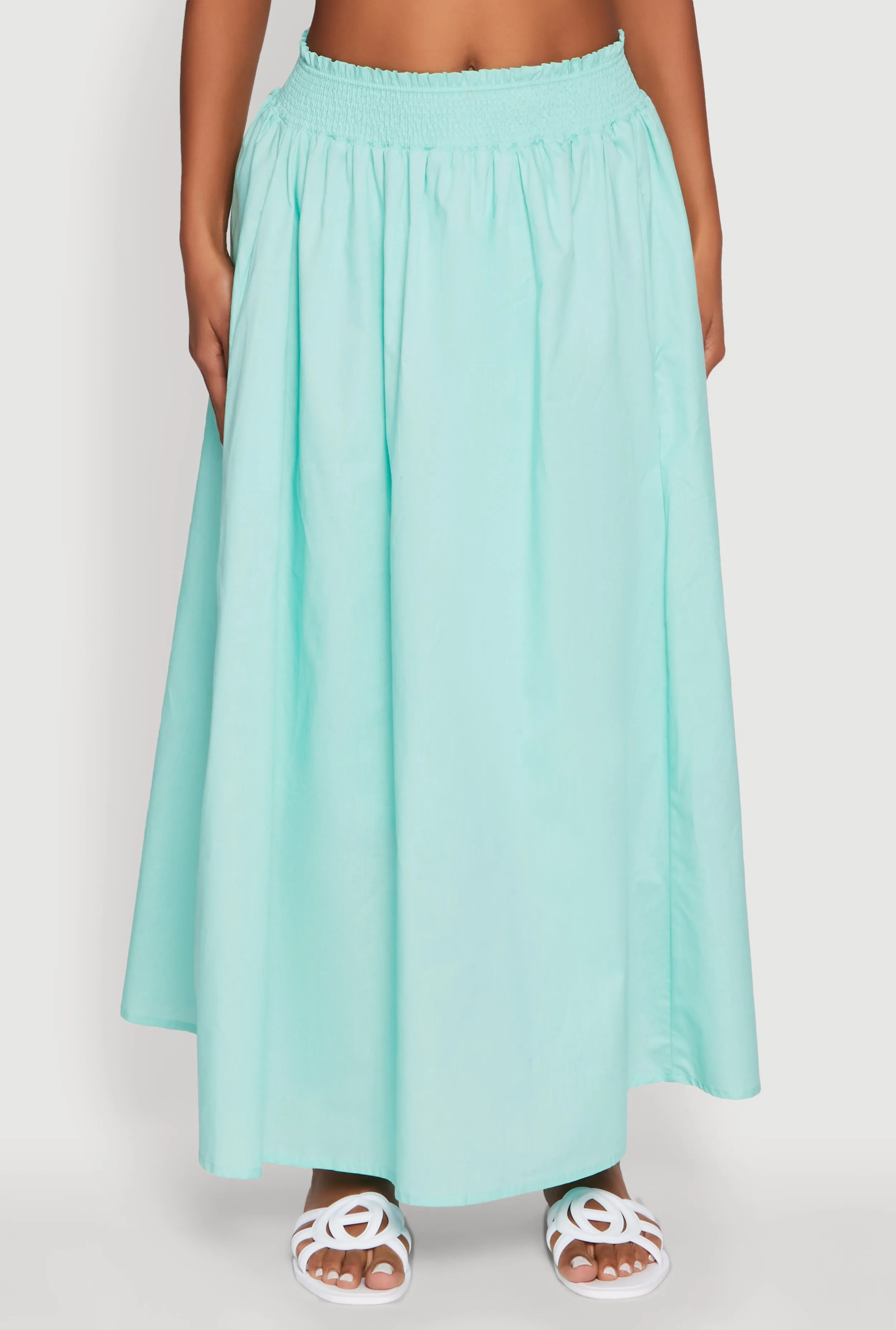 Chic Maxi Circle Skirt with Smocked Waist sold by Rainbow product image thumbnail 3