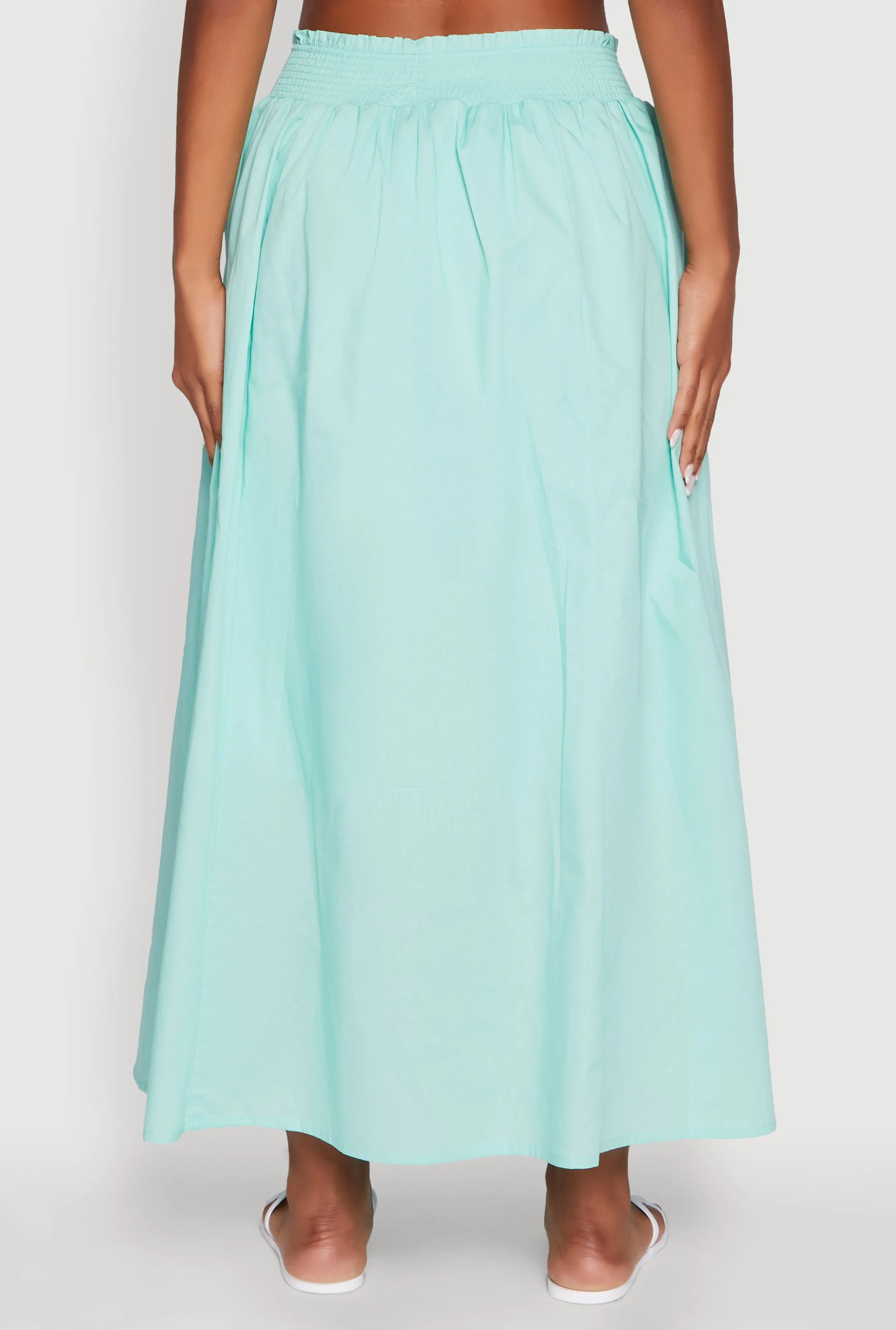 Chic Maxi Circle Skirt with Smocked Waist sold by Rainbow product image thumbnail 5