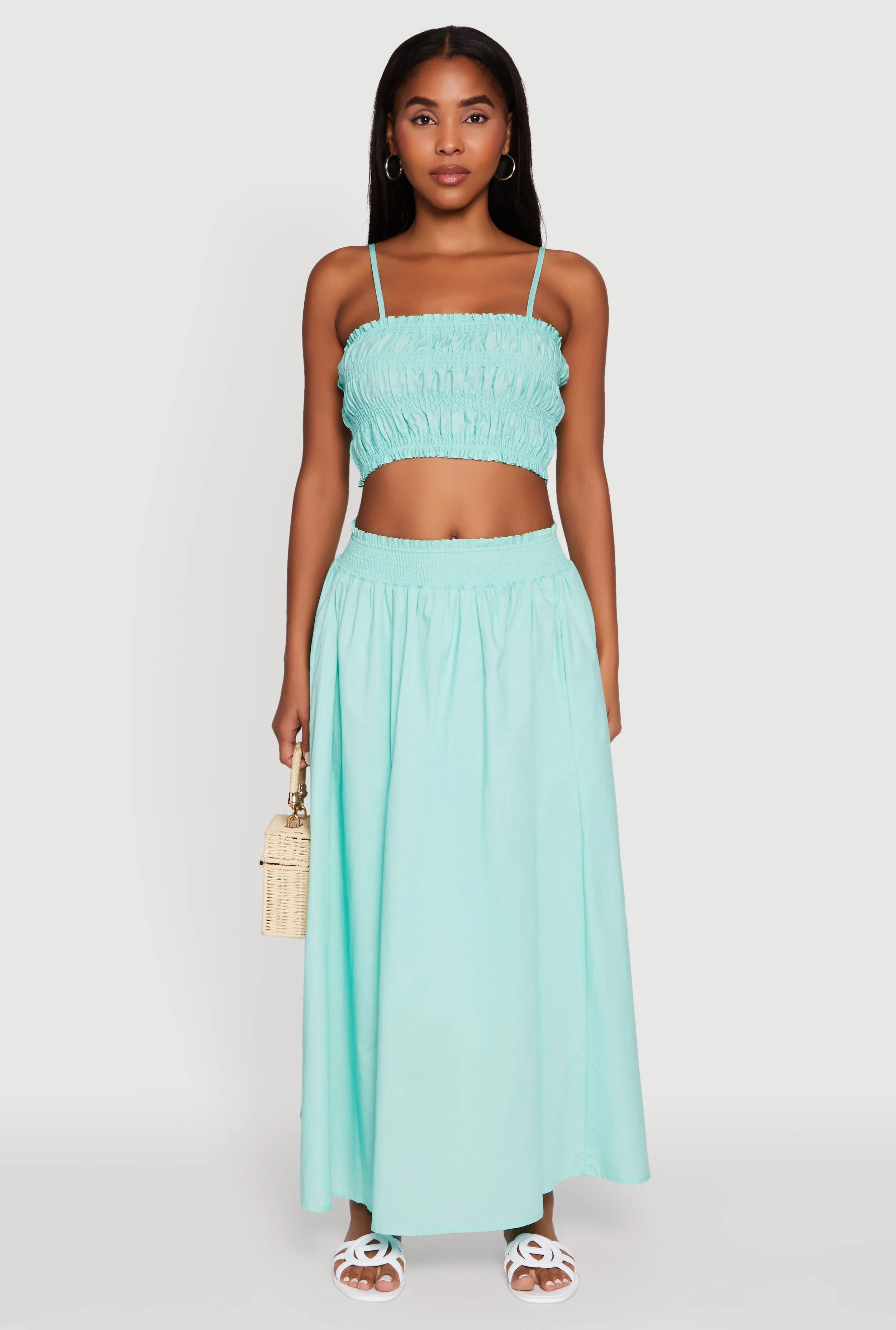 Chic Maxi Circle Skirt with Smocked Waist sold by Rainbow product image thumbnail 2