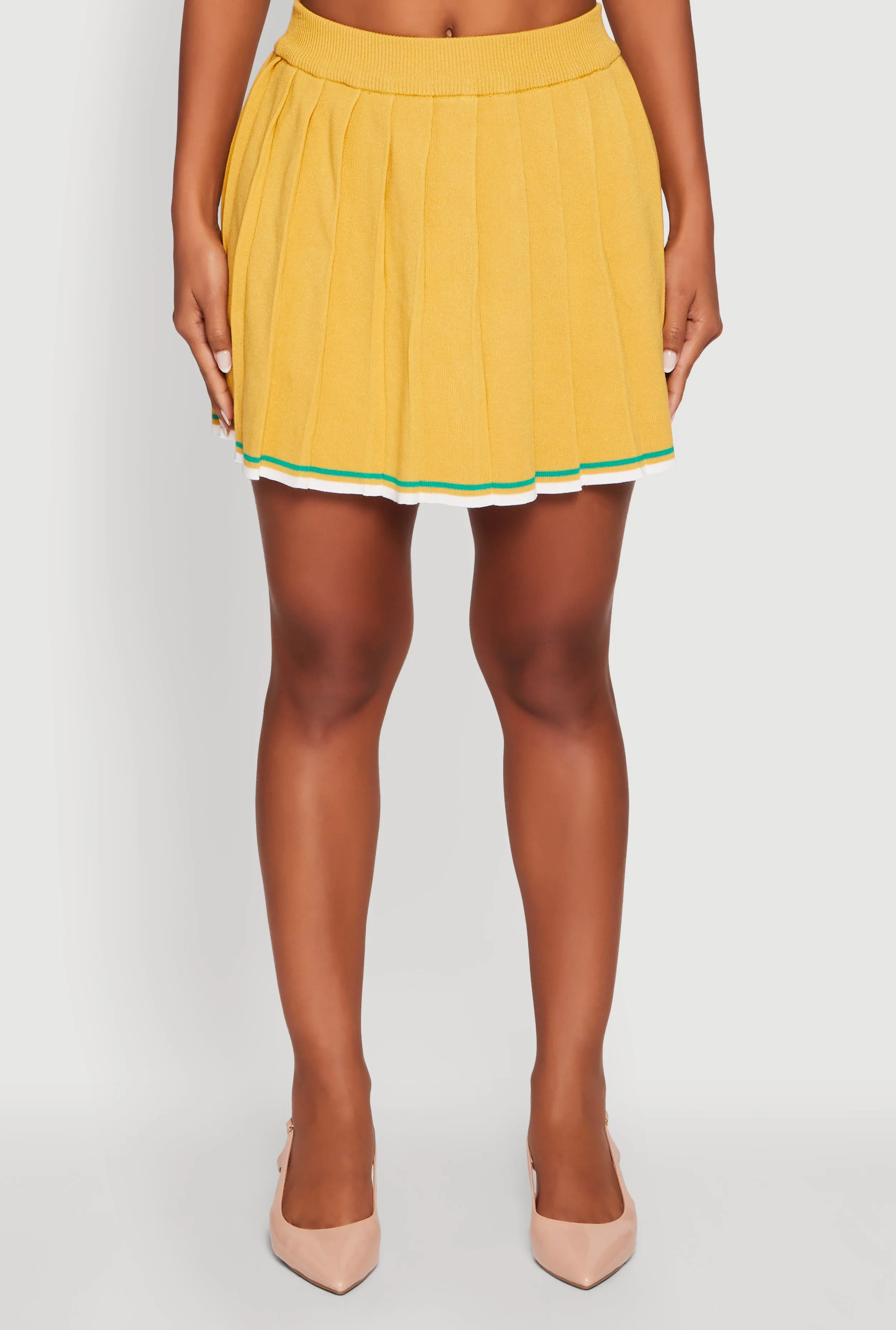 Daisy Contrast Trim Mini Pleated Tennis Skirt sold by Rainbow product image thumbnail 3