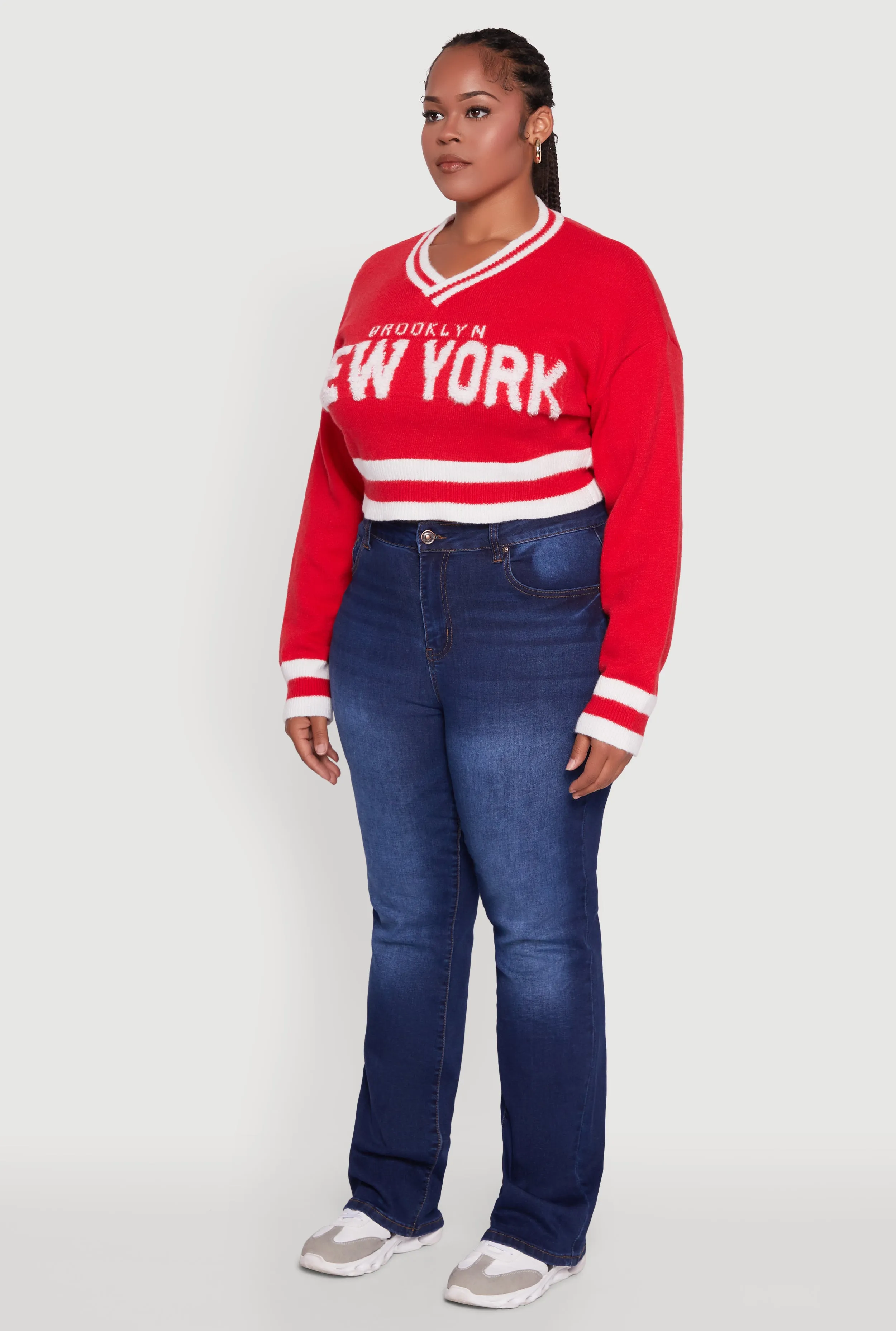 Plus Size Daisy Brooklyn New York Cropped Sweater sold by Rainbow product image thumbnail 5