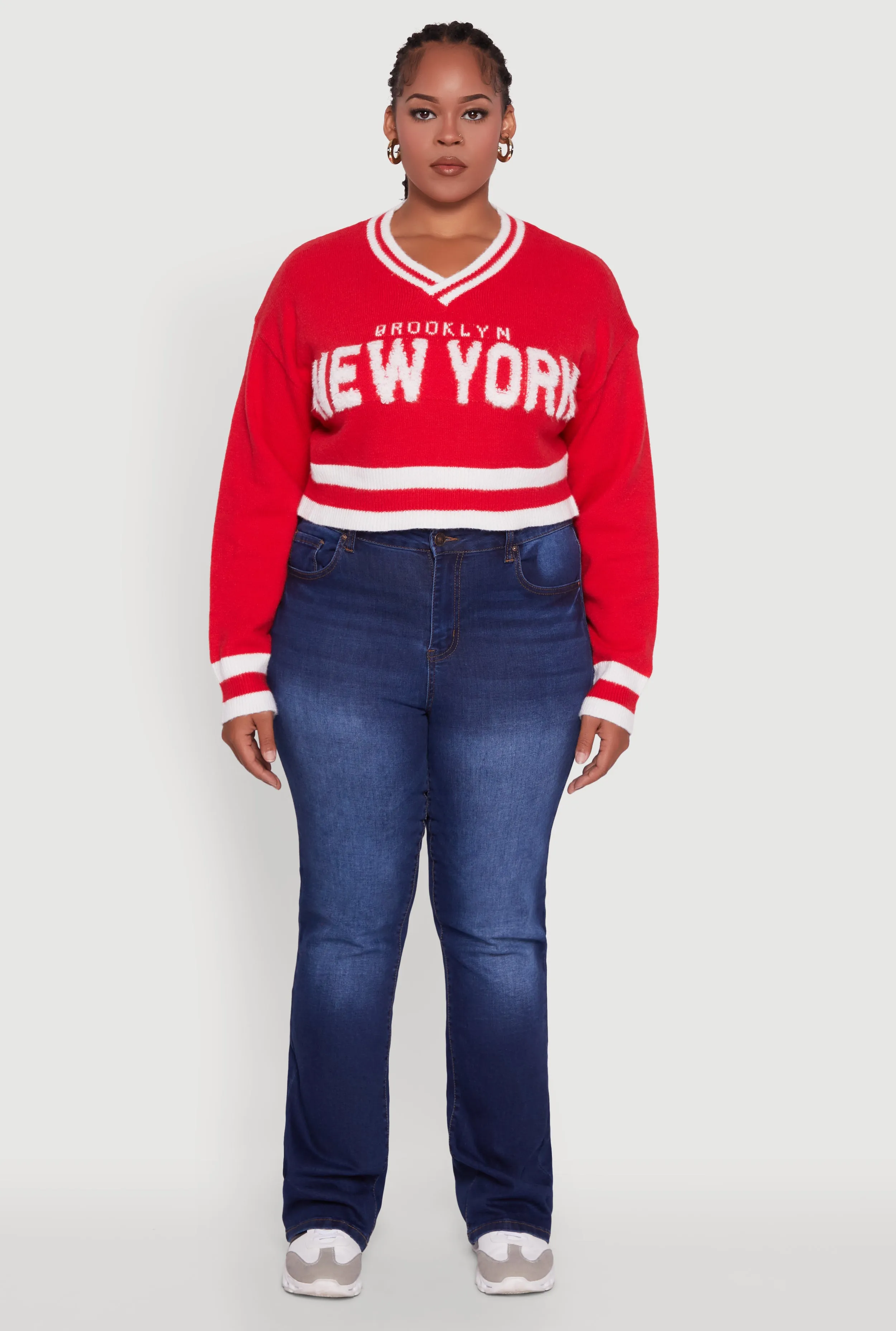 Plus Size Daisy Brooklyn New York Cropped Sweater sold by Rainbow product image thumbnail 3