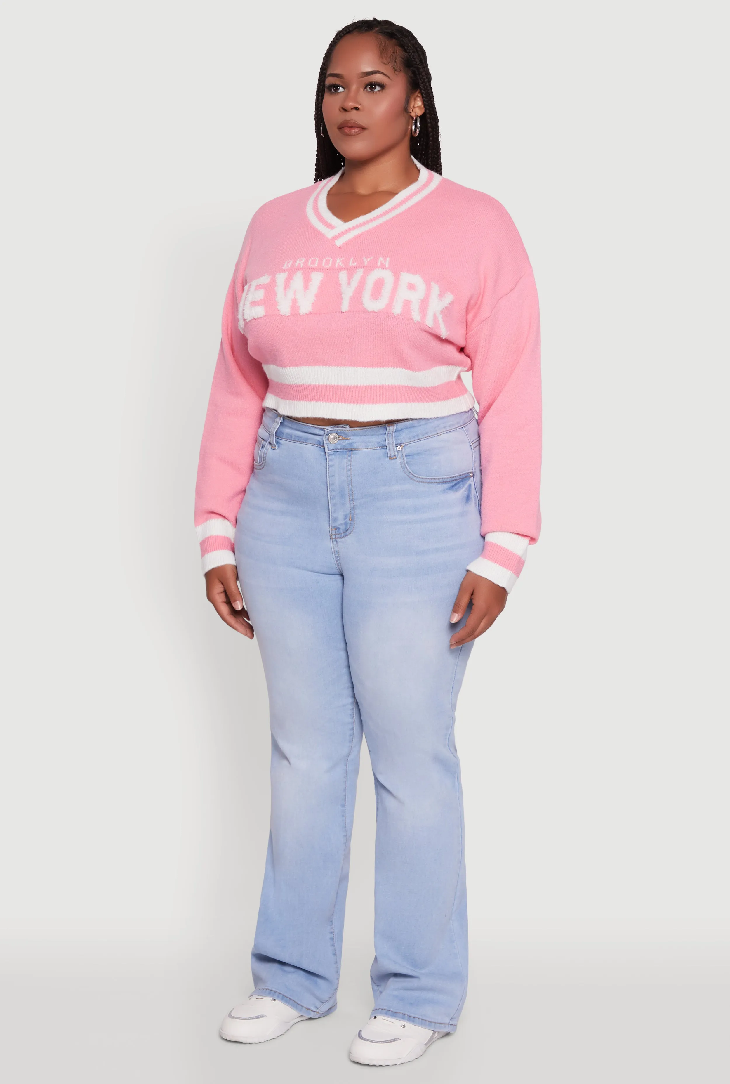 Plus Size Daisy Brooklyn New York Cropped Sweater sold by Rainbow product image thumbnail 5