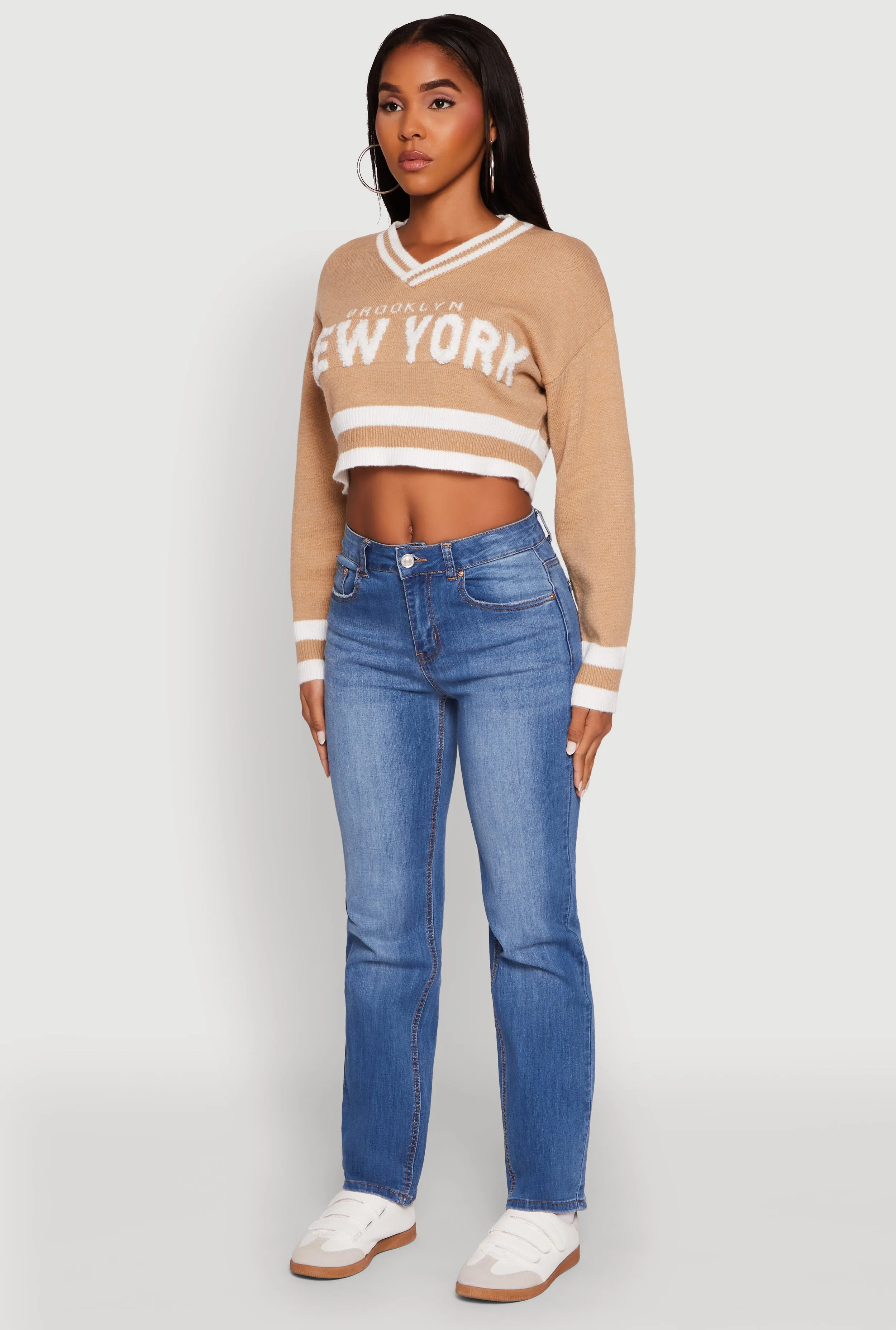Daisy Chenille New York Graphic Cropped Sweater sold by Rainbow product image thumbnail 5