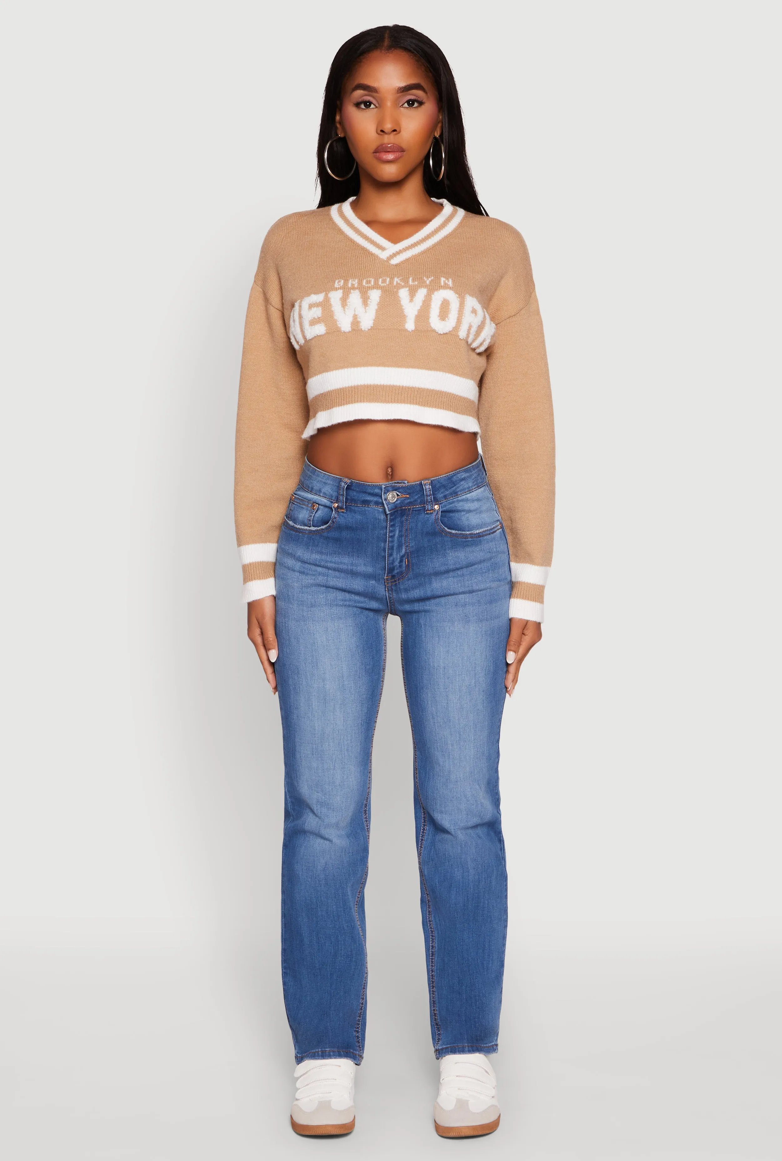 Daisy Chenille New York Graphic Cropped Sweater sold by Rainbow product image thumbnail 3