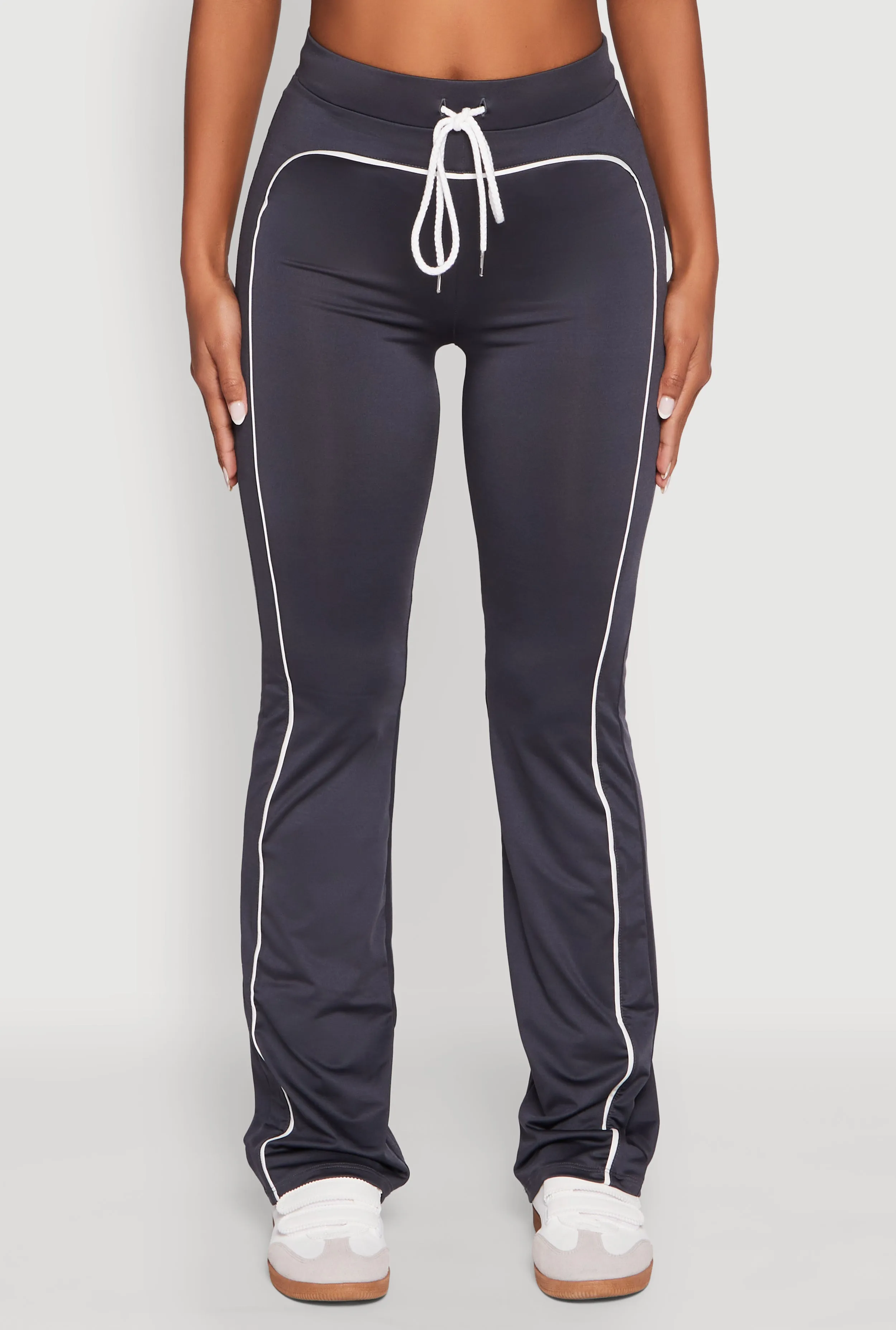 High Waisted Boot Cut Active Pants with Contrast Piping sold by Rainbow product image thumbnail 3