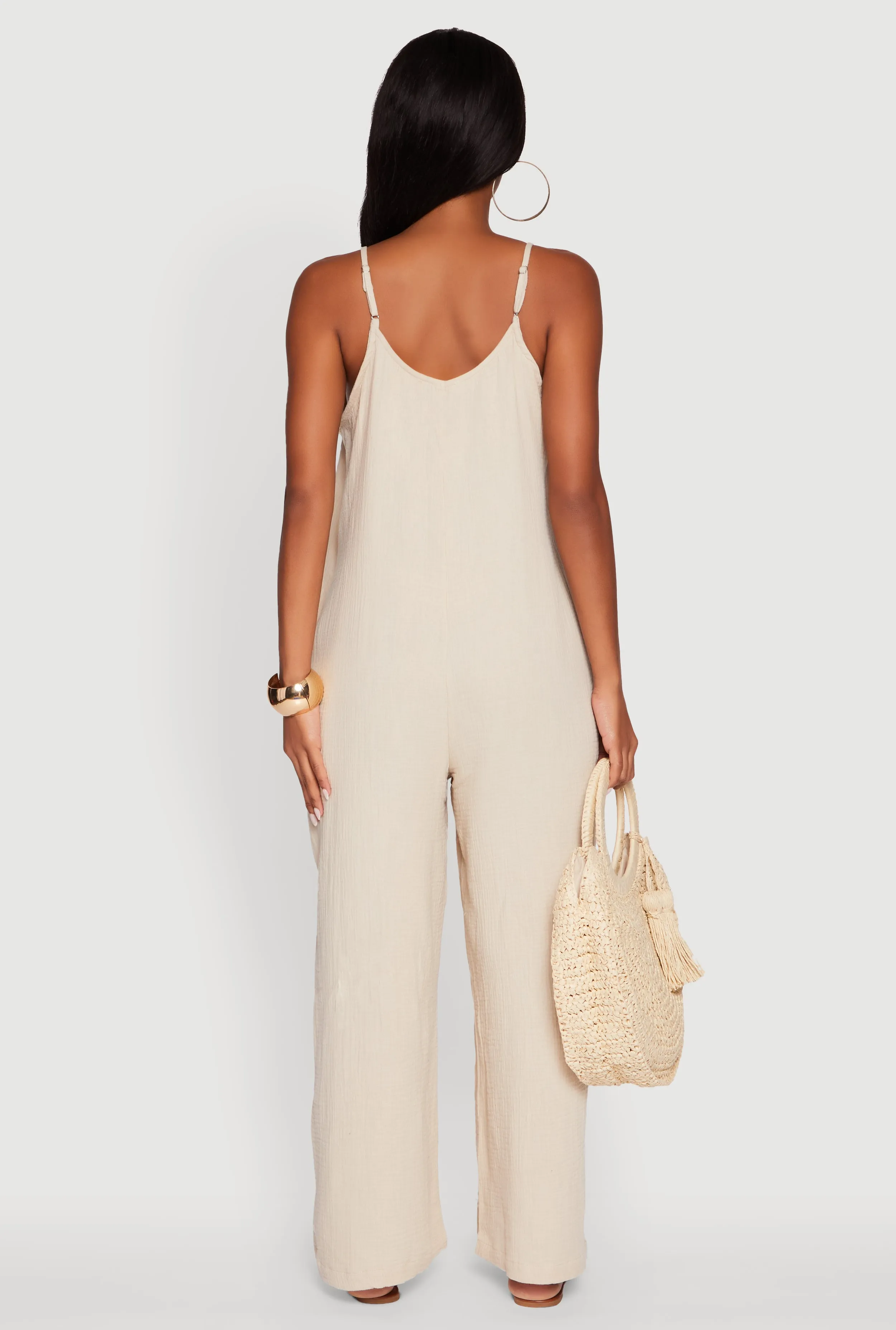 Gauze Knit Wide Leg Jumpsuit sold by Rainbow product image thumbnail 5