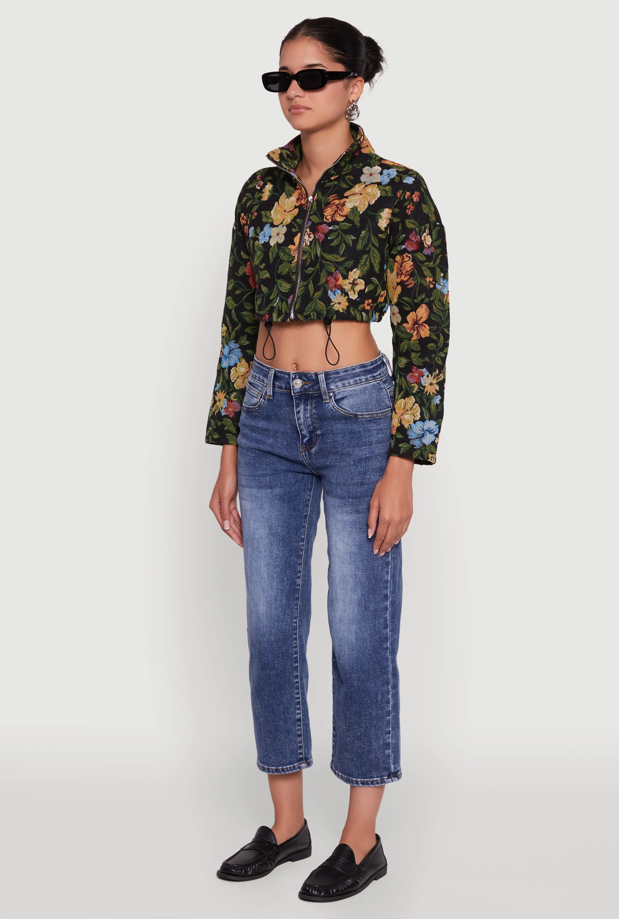Daisy Patterned Jacquard Cropped Jacket sold by Rainbow product image thumbnail 5