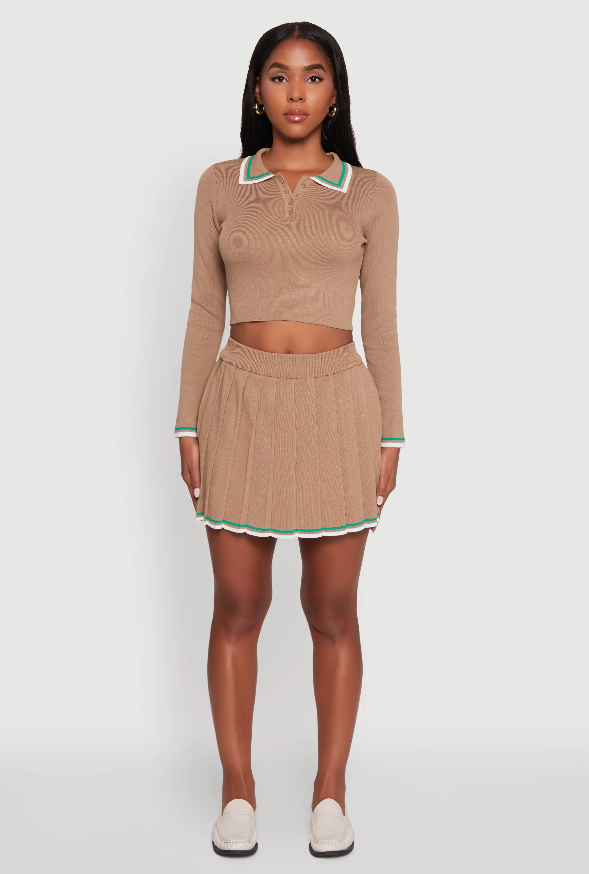 Daisy Contrast Trim Mini Pleated Tennis Skirt sold by Rainbow product image thumbnail 2