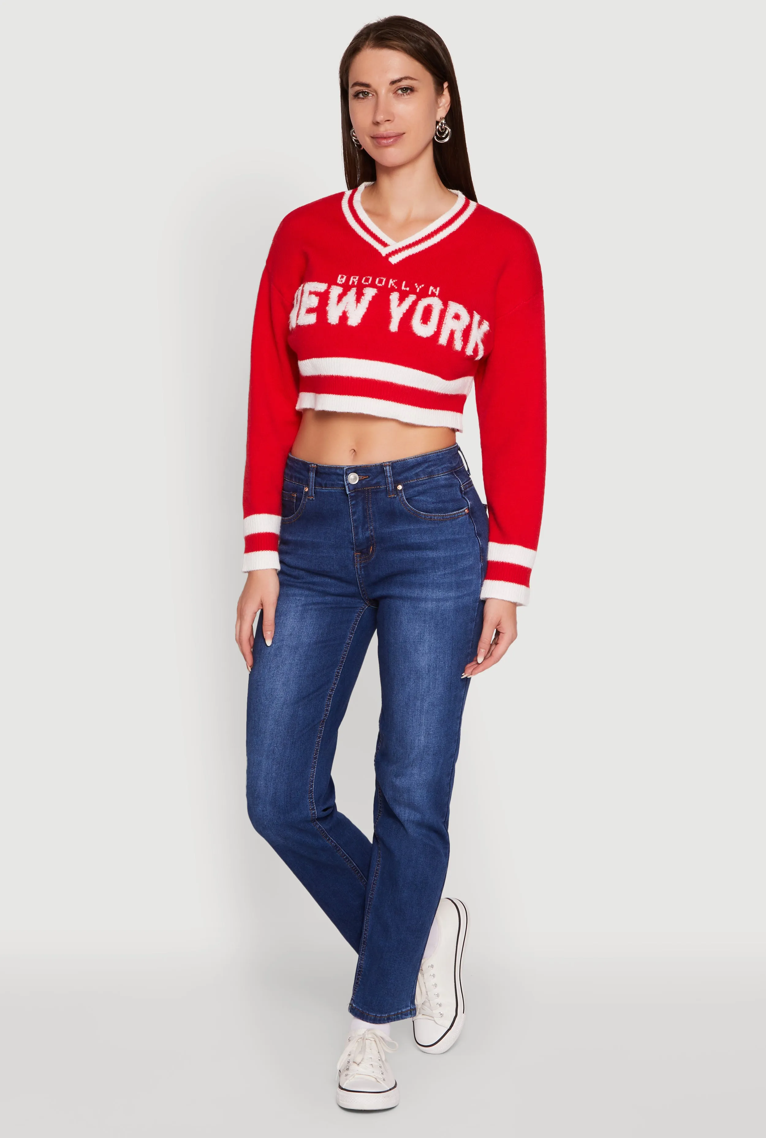 Daisy Chenille New York Graphic Cropped Sweater sold by Rainbow product image thumbnail 3